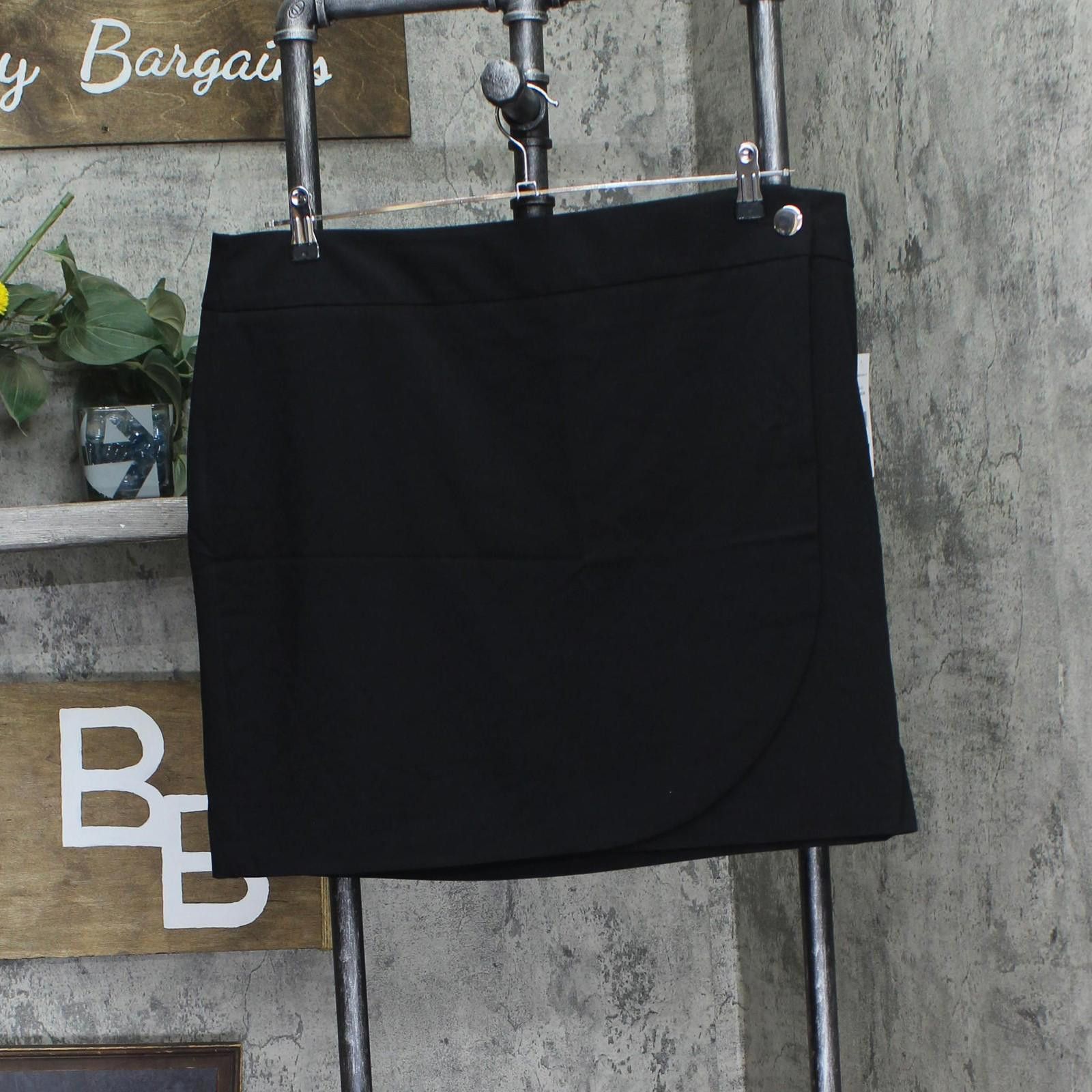 Other Nwt Rafaella Modern Wrap Skirt Plus Lrbsc066r1 Black 16w Size 38" / US 16 / IT 52 - 1 Thumbnail