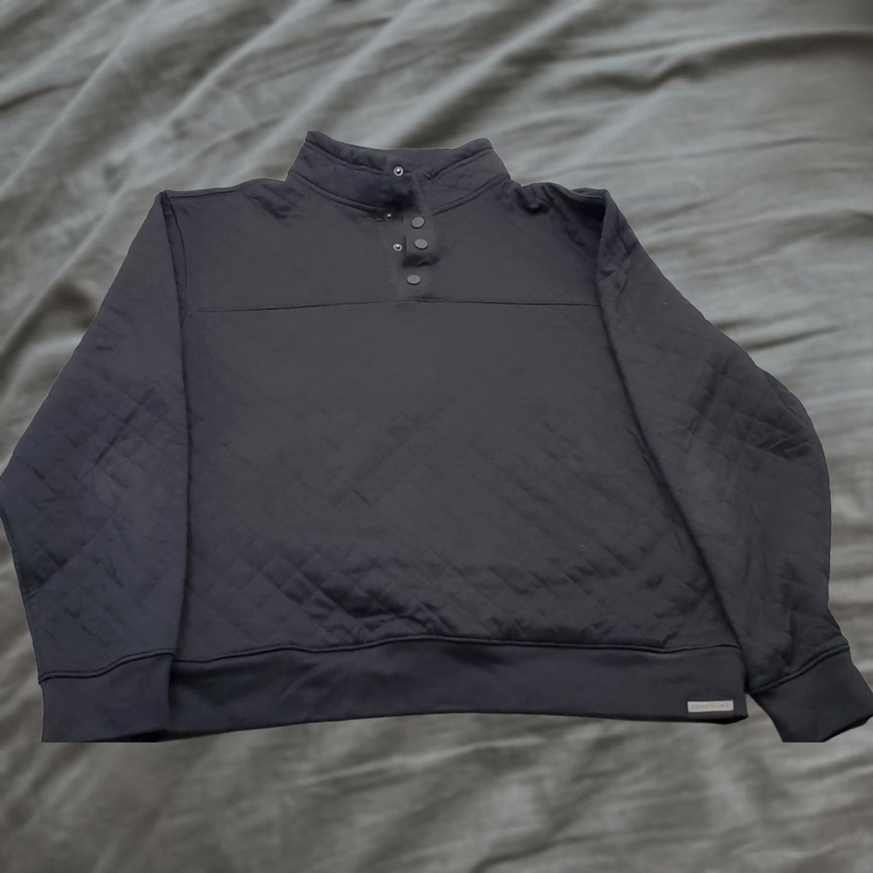 Kenneth Cole Kenneth Cole New York Quilted Jacket Mens XL Black Long Sleeve 1/4 Snap Size US XL / EU 56 / 4 - 1 Thumbnail