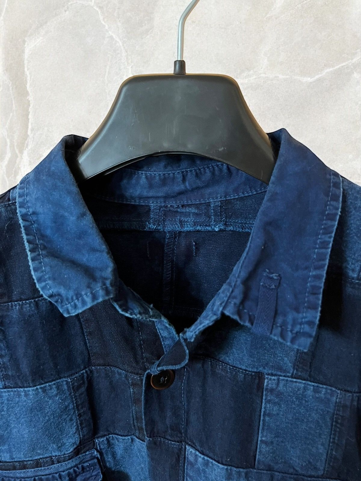 Vintage VINTAGE PATCHWORK DENIM Jacket Shirt OVERSHIRT Jean y2k Size US L / EU 52-54 / 3 - 6 Thumbnail