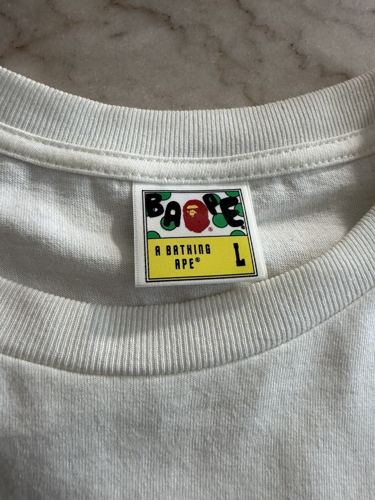 Bape A Bathing Ape (BAPE) Blue and white tee Size US L / EU 52-54 / 3 - 4 Thumbnail