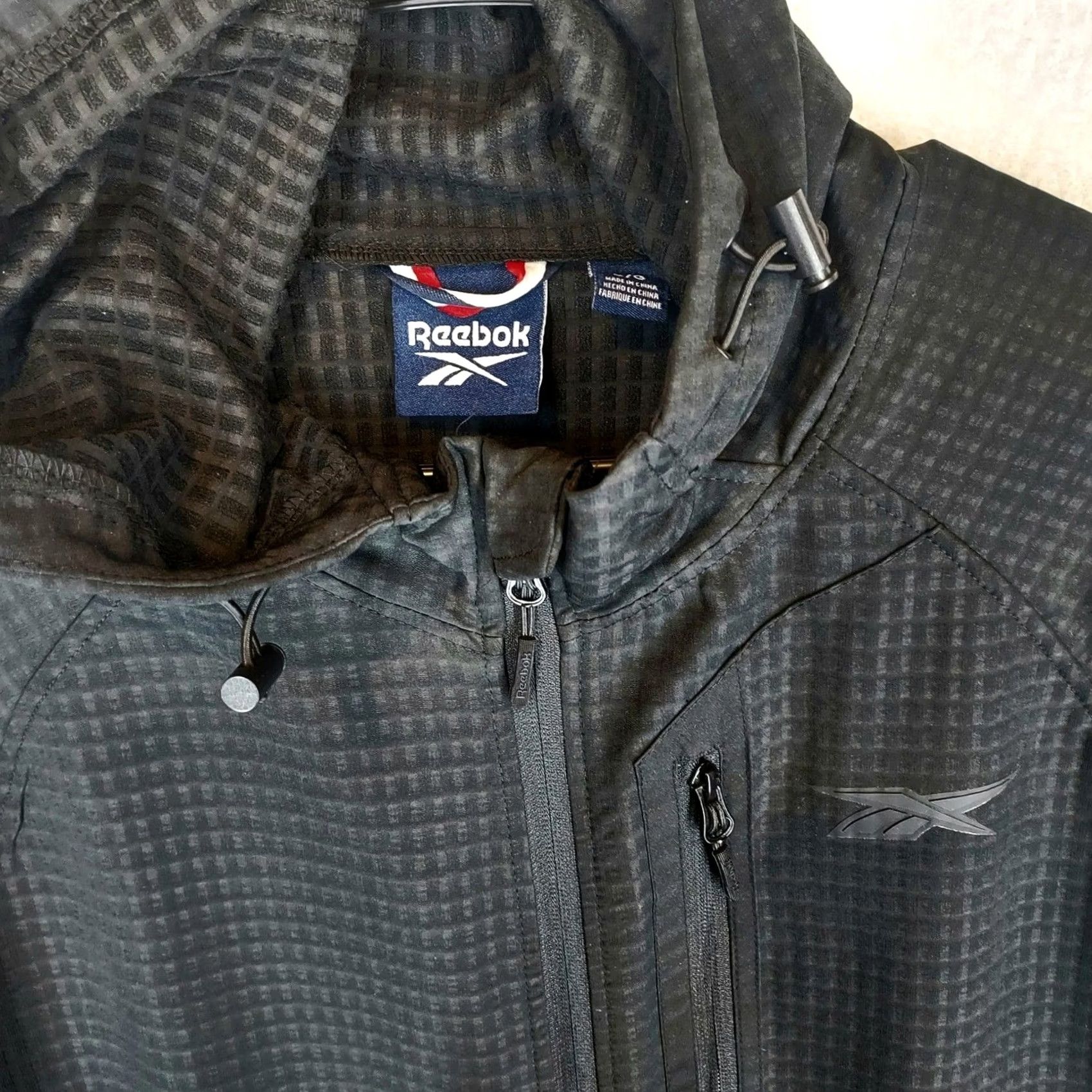 Reebok Reebok Men’s Black Full Zip Jacket Windbreaker Lightweight Casual Size Large Size US L / EU 52-54 / 3 - 3 Thumbnail
