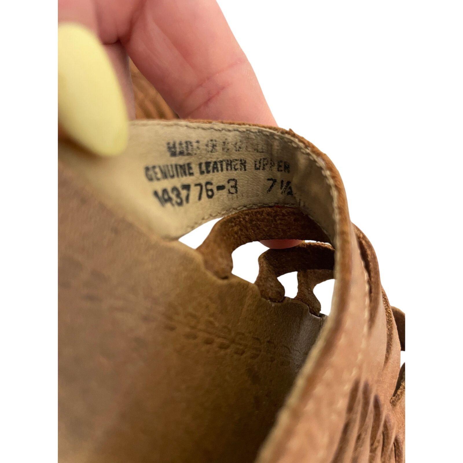 Other Santorini Leather Strappy Tan Neutral 7.5 Sandals Slides EUC Size US 7.5 / IT 37.5 - 3 Thumbnail