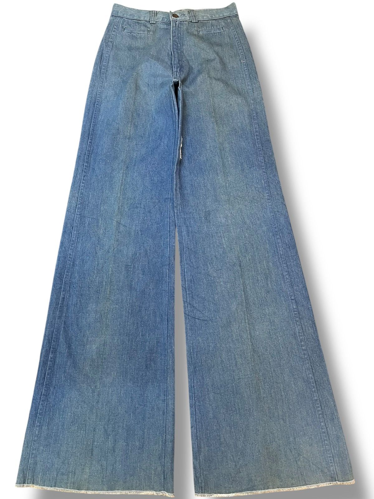 4GSELLER Vintage UFO Massive Flare Bell Bottom Denim Size US 27 - 1 Thumbnail