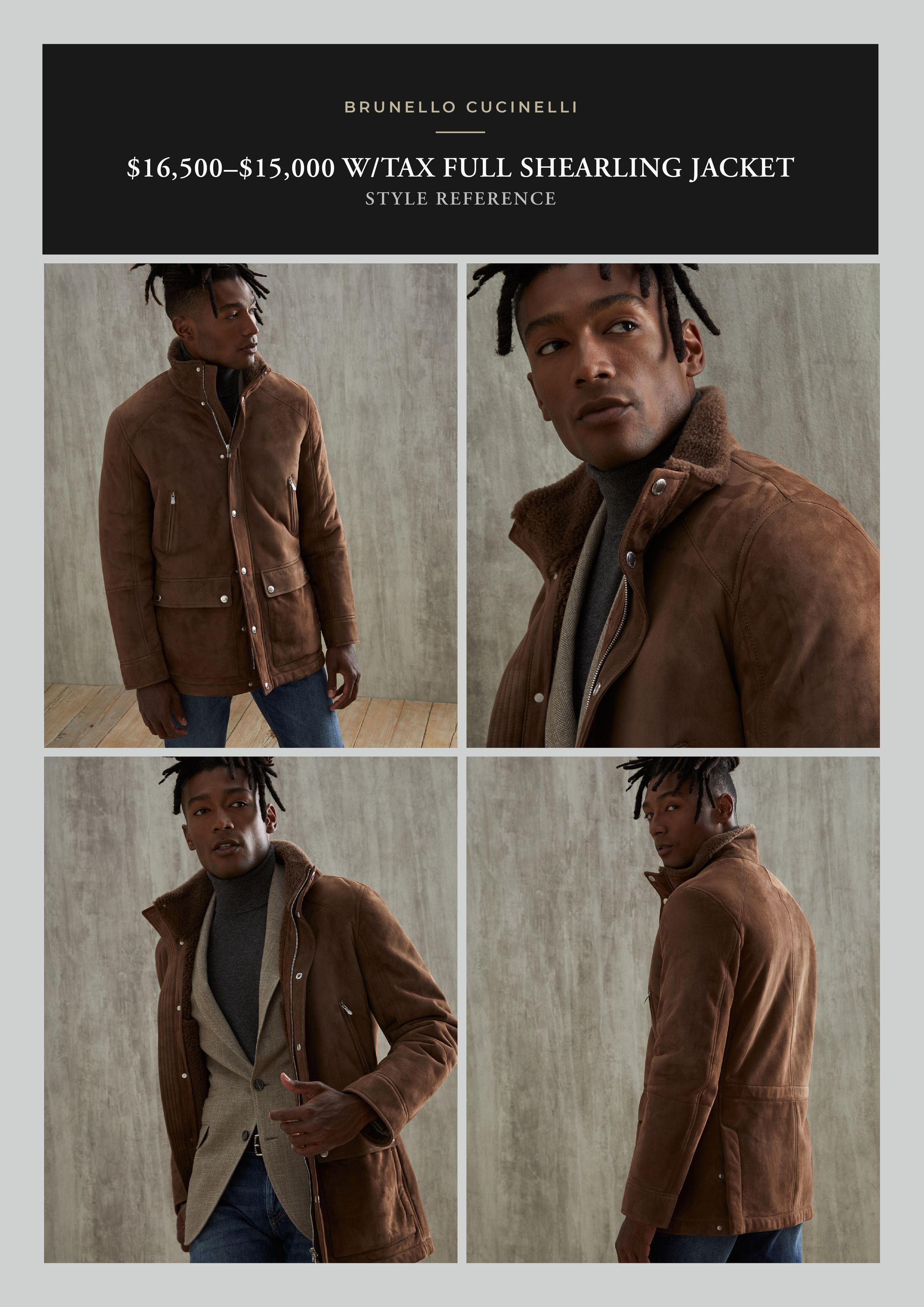 Brunello Cucinelli A Menswear Grail, Ultra-Rare $15,000 Full Shearling Jacket Size US M / EU 48-50 / 2 - 5 Thumbnail