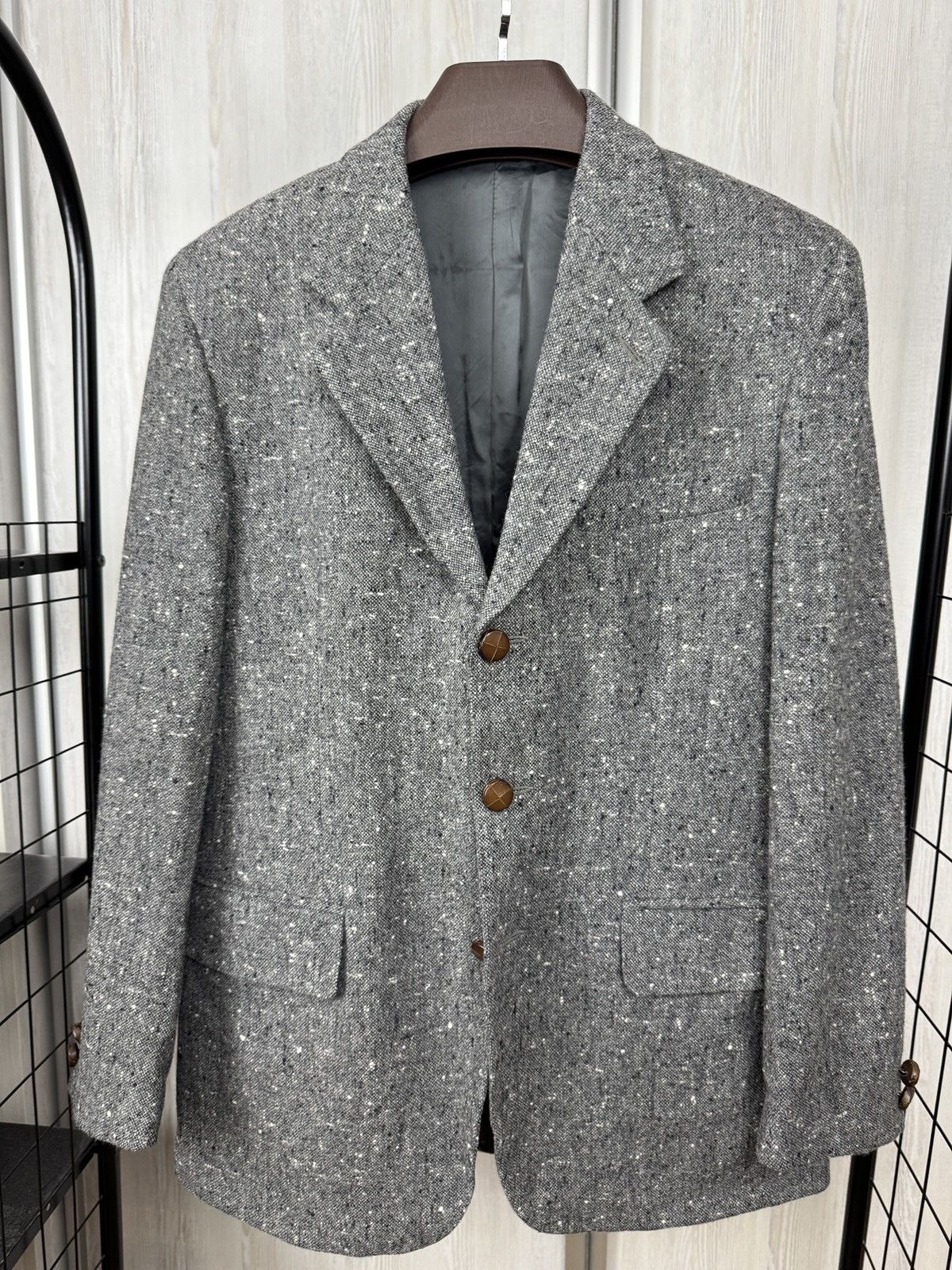 Yves Saint Laurent Yves Saint Laurent x Lanificio Paoletti wool tweed blazer 46 Size 36R - 2 Thumbnail