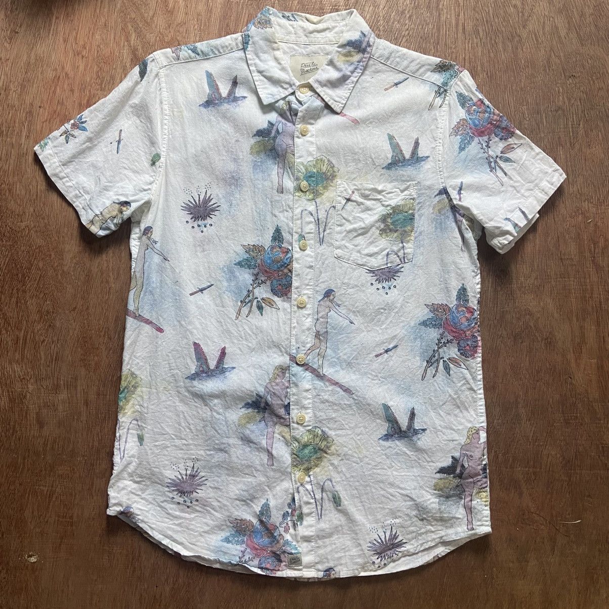 Deus Ex Machina Rare 🔥 Deus Ex Machina Naked Print Button Up Shirt Size US M / EU 48-50 / 2 - 1 Thumbnail