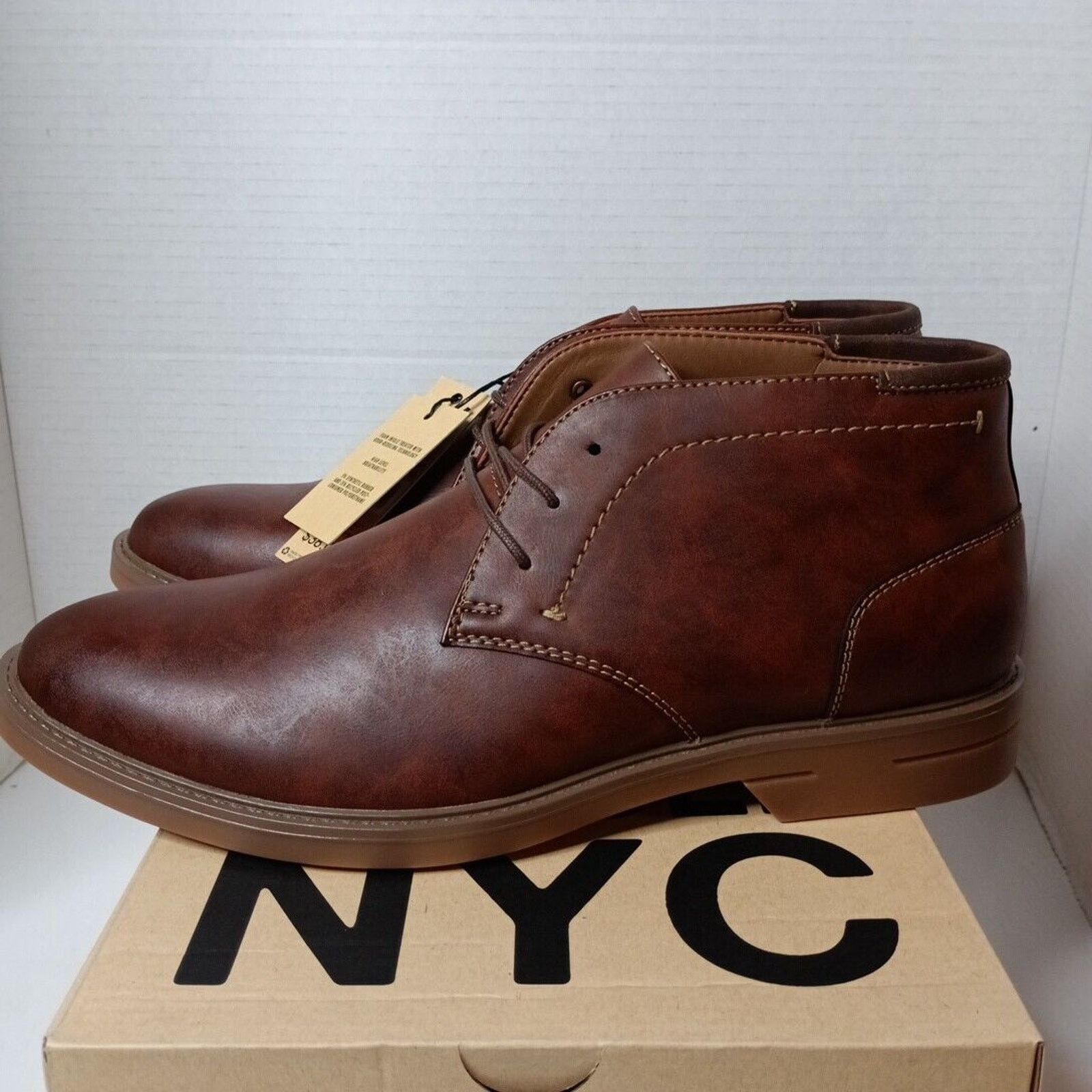 Other Madden NYC Men Adam Chukka Dress Boots Leather Brown Sz 9.5 Size US 9.5 / EU 42-43 - 5 Thumbnail