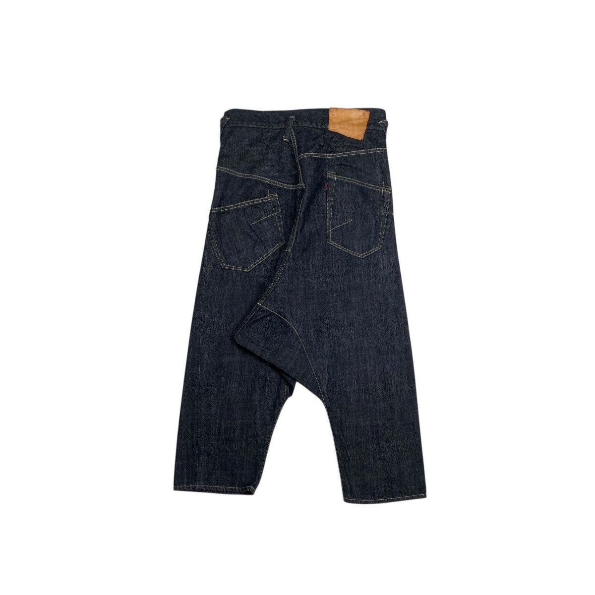 Comme des Garcons × Ganryu × Japanese Brand Ganryu Comme des Garcons Drop Crotch Blue Indigo Denim Pants Size US 30 / EU 46 - 2 Thumbnail