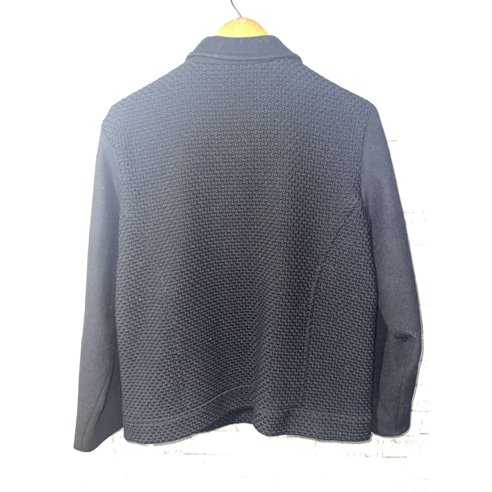 Pendleton PENDLETON 100% Wool Black Knit Coat Womens Regular Size 12 Basic Jacket Size XL / US 12-14 / IT 48-50 - 6 Thumbnail