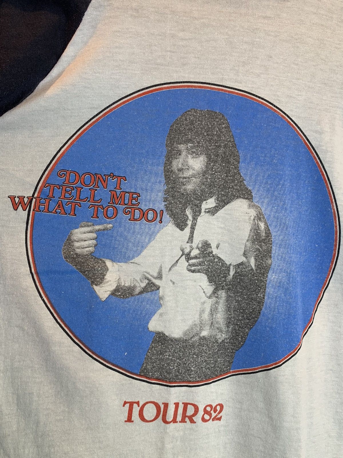 Band Tees RARE* Vintage 1982 Pat Travers Black Pearl Tour Raglan Shirt Size US M / EU 48-50 / 2 - 4 Thumbnail