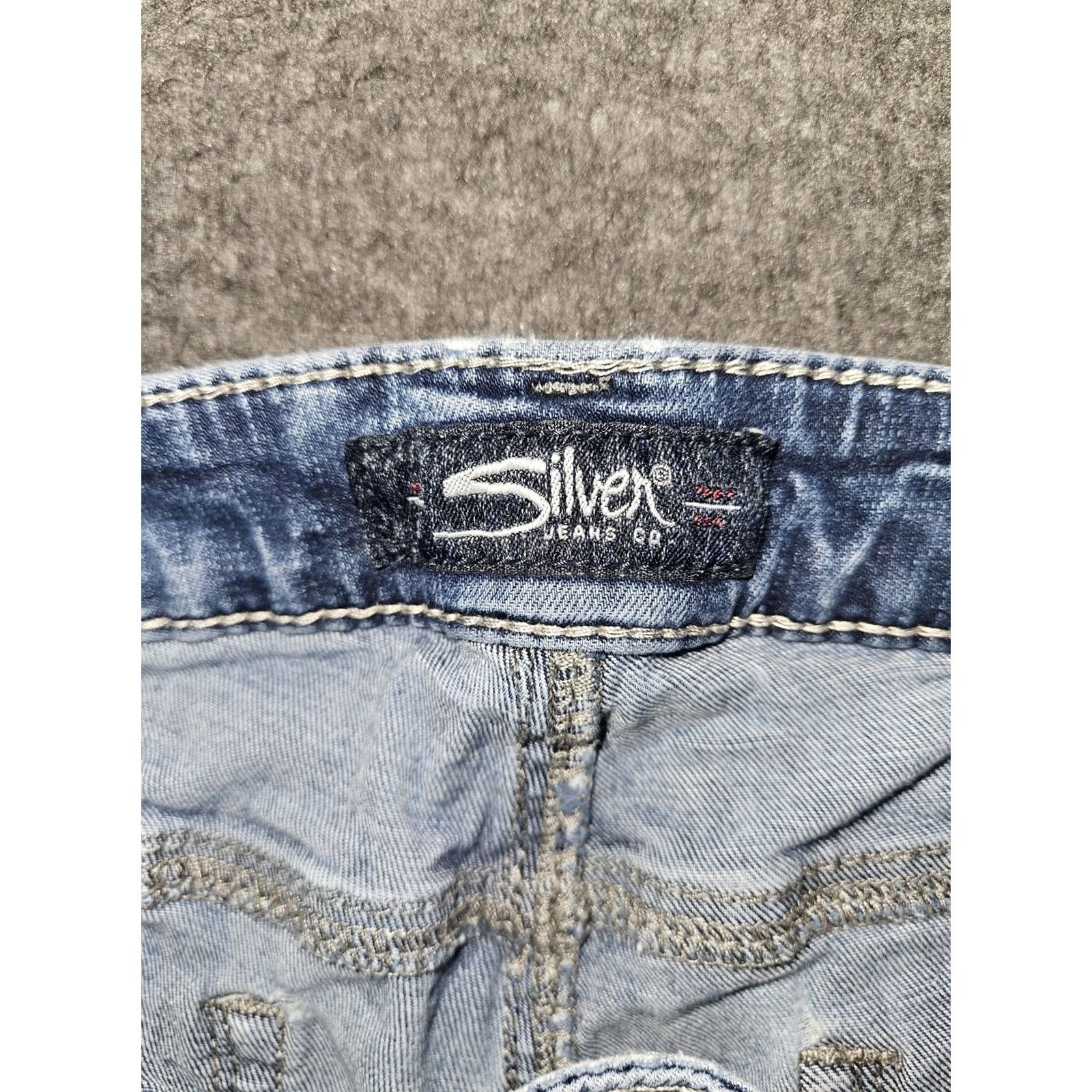 Silver Jeans Co. Silver Jeans Co Suki Bootcut Jeans Womens 16 Blue Mid Rise Distressed Denim Size 38" / US 16 / IT 52 - 2 Thumbnail