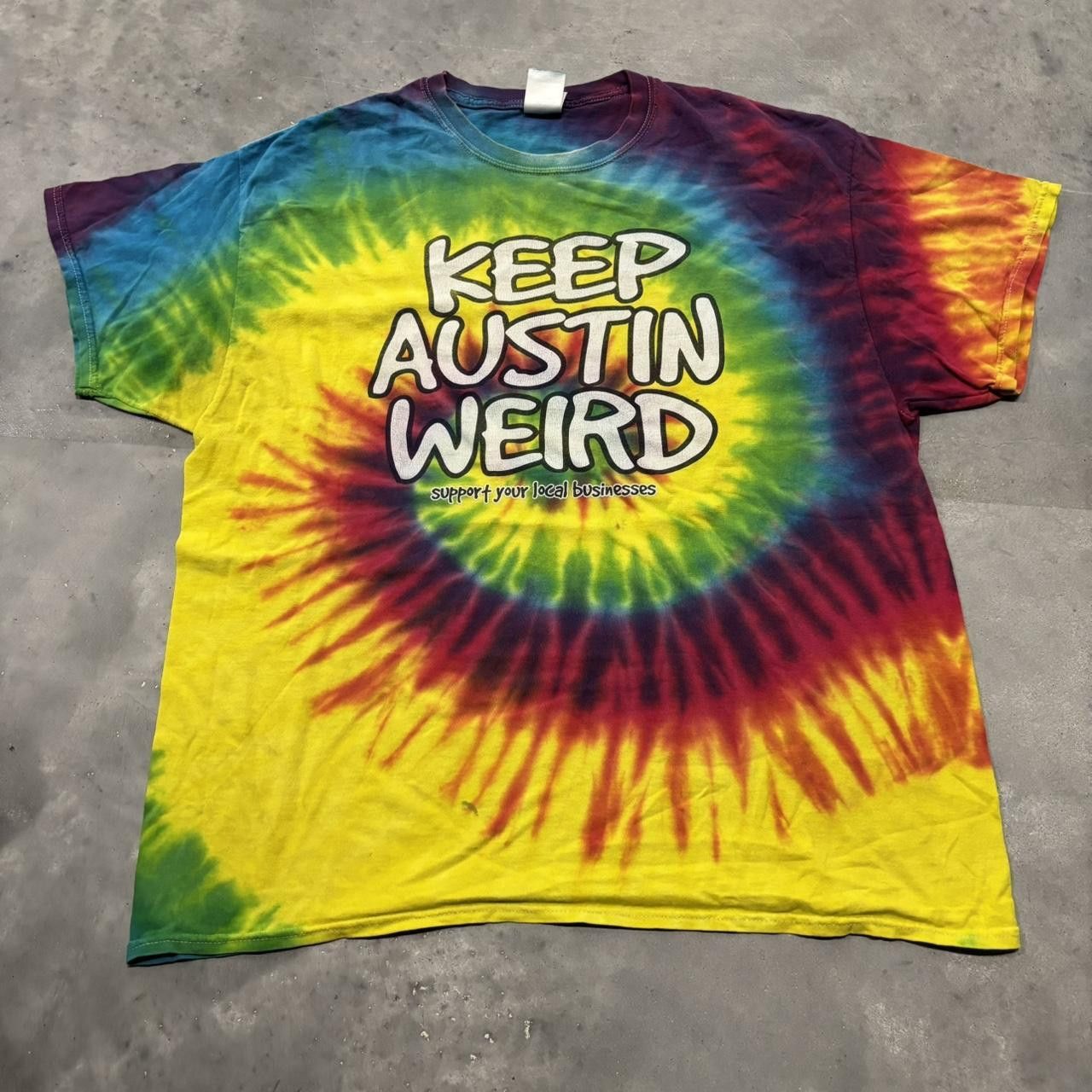 Japanese Brand × Vintage Crazy Vintage Y2K/2000s Tie Dye Hippie Style Graphic Tee! Size US XL / EU 56 / 4 - 1 Thumbnail