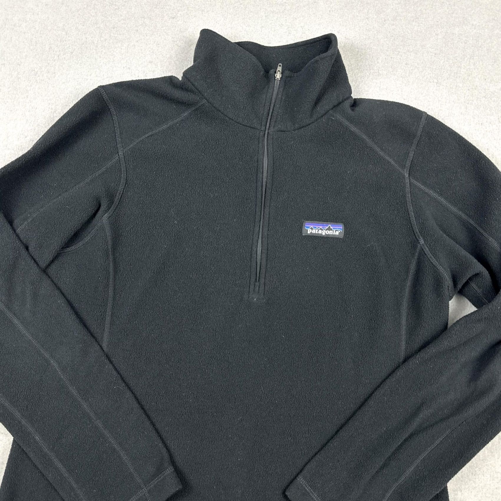 Patagonia Patagonia Sweater Women Medium Black 1/4 Zip Fleece Thermal Hiking Top Outdoor M Size M / US 6-8 / IT 42-44 - 2 Thumbnail