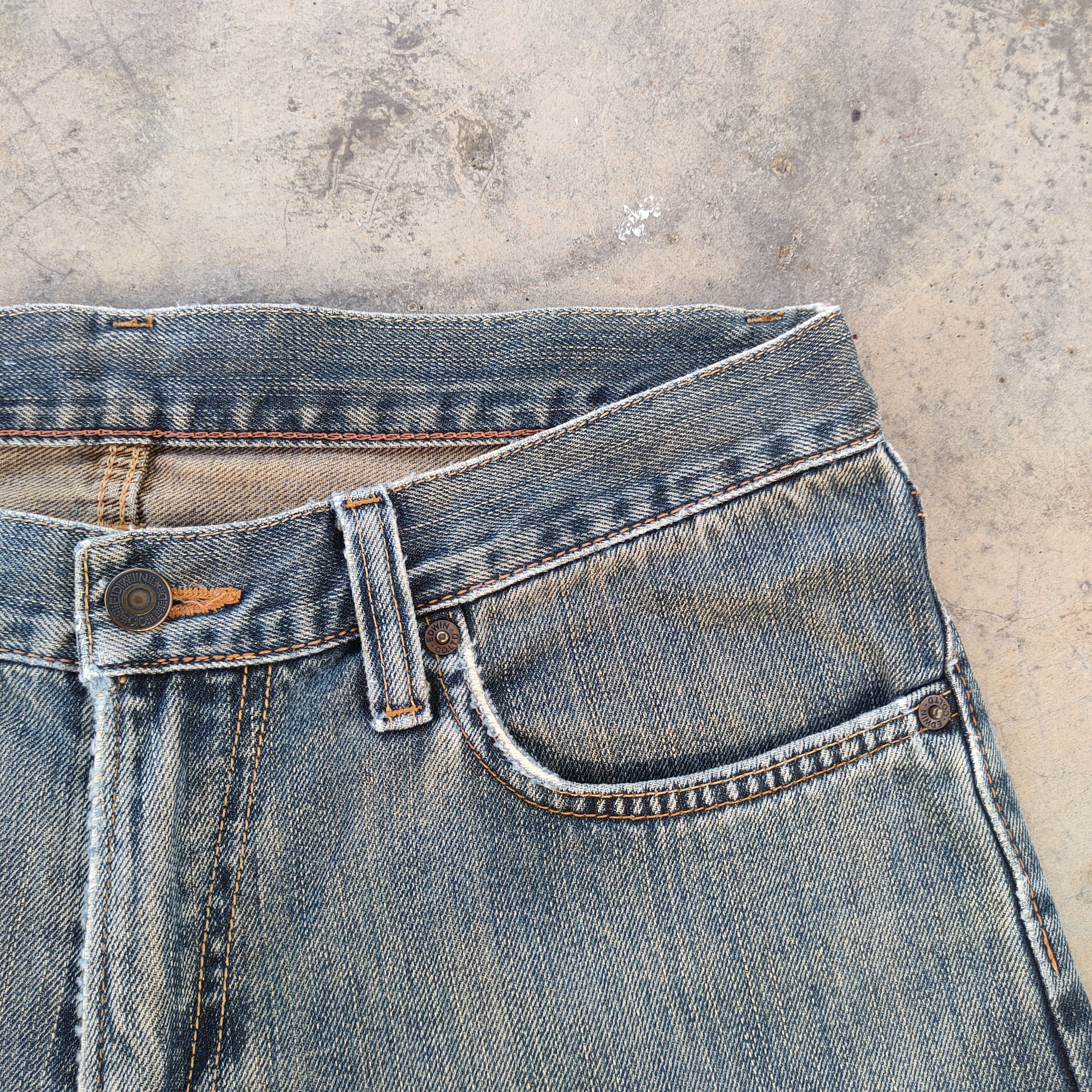 Edwin VINTAGE EDWIN 404 RUSTY FADED JEANS DENIM PANTS Size US 33 - 7 Thumbnail