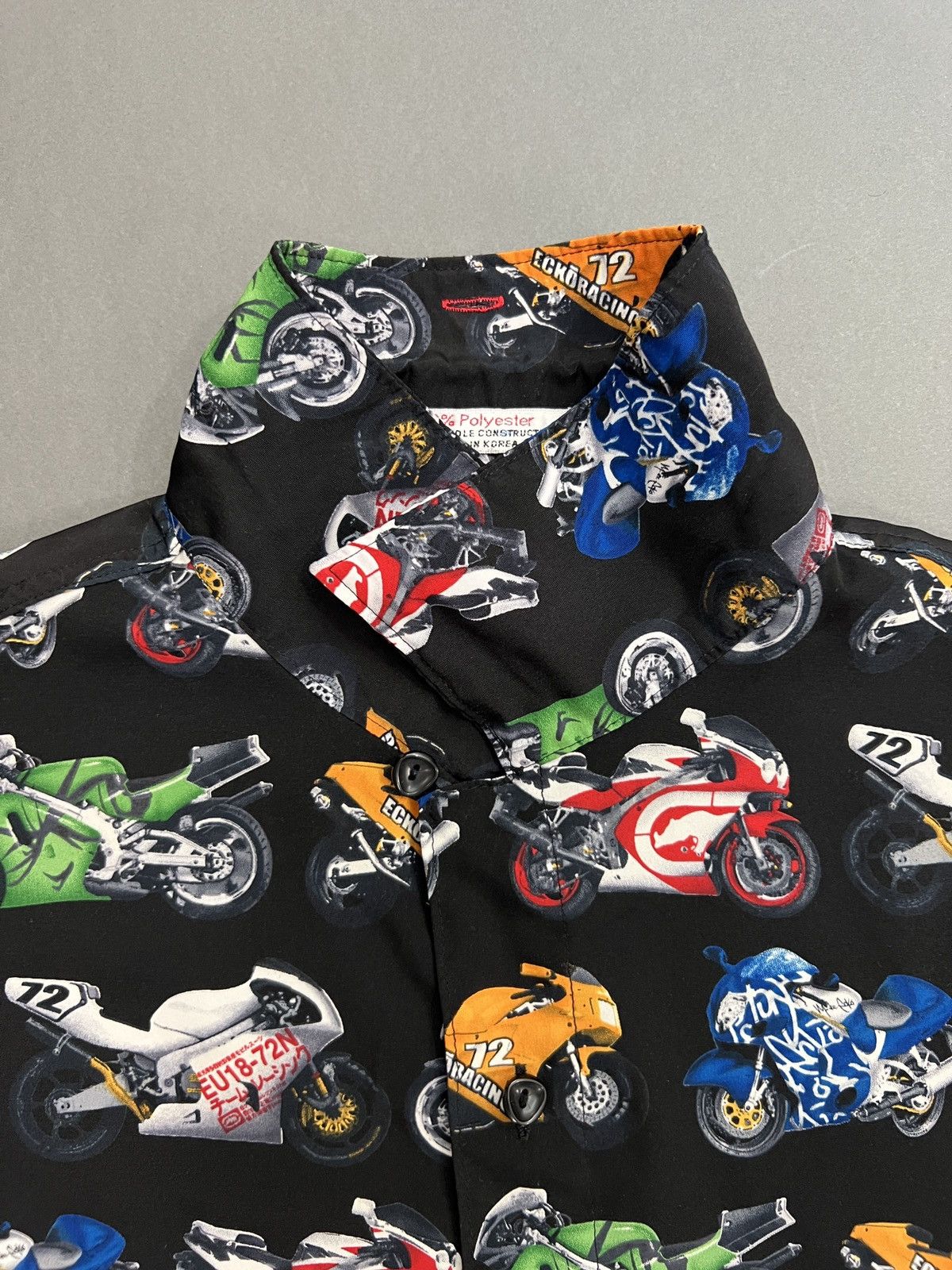 Ecko Unltd. MARC ECKO Moto Racing Button Up Short Sleeve Club Shirt Size US M / EU 48-50 / 2 - 6 Thumbnail