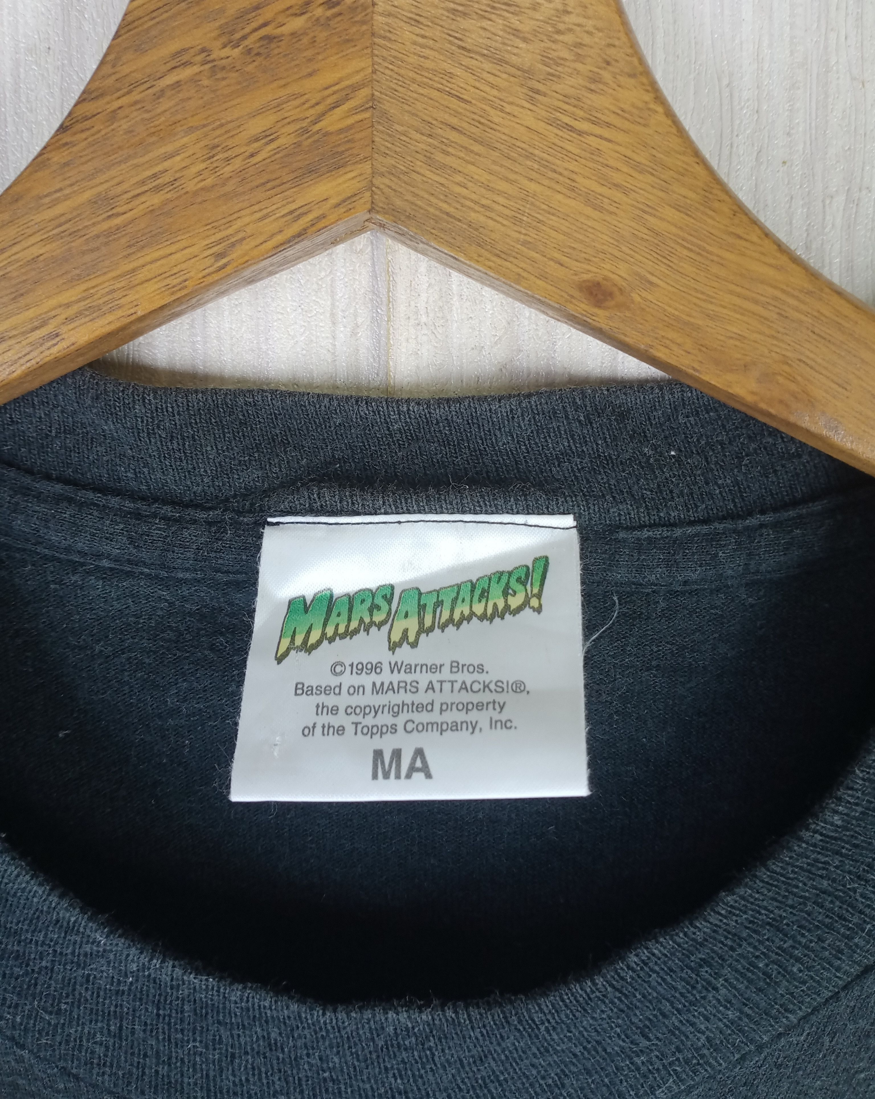 Vintage Rare Vintage 90s Mars Attacks Warner Bros Promo Tshirt Size US M / EU 48-50 / 2 - 5 Thumbnail