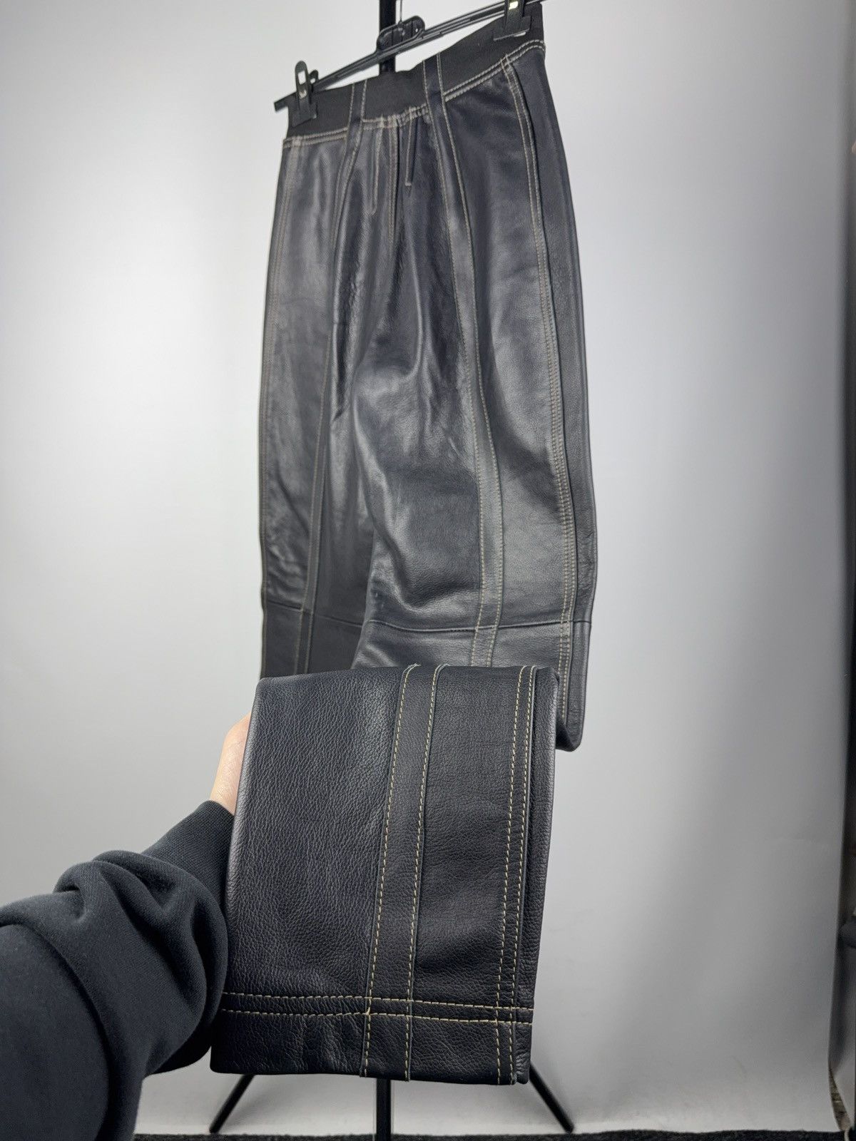 Designer × Japanese Brand × Leather Designer Leather Japanese style Zino & Judy pants S Size 27" / US 4 / IT 40 - 8 Thumbnail
