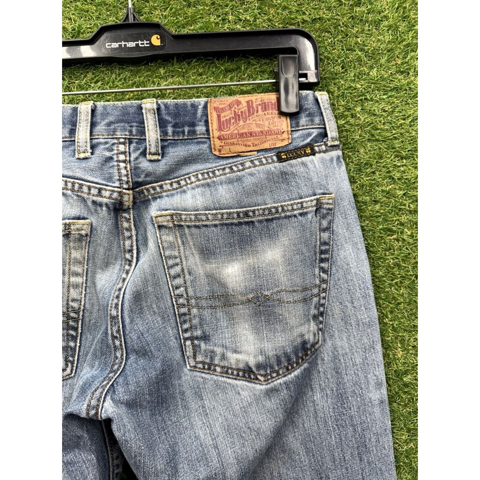 Lucky Brand Lucky Brand Jeans Mens 30 Straight Denim Blue 5-Pocket Regular Fit USA Made 30 Inseam 221 Original Light White Oak Cone Vintage: No Size US 30 / EU 46 - 3 Thumbnail