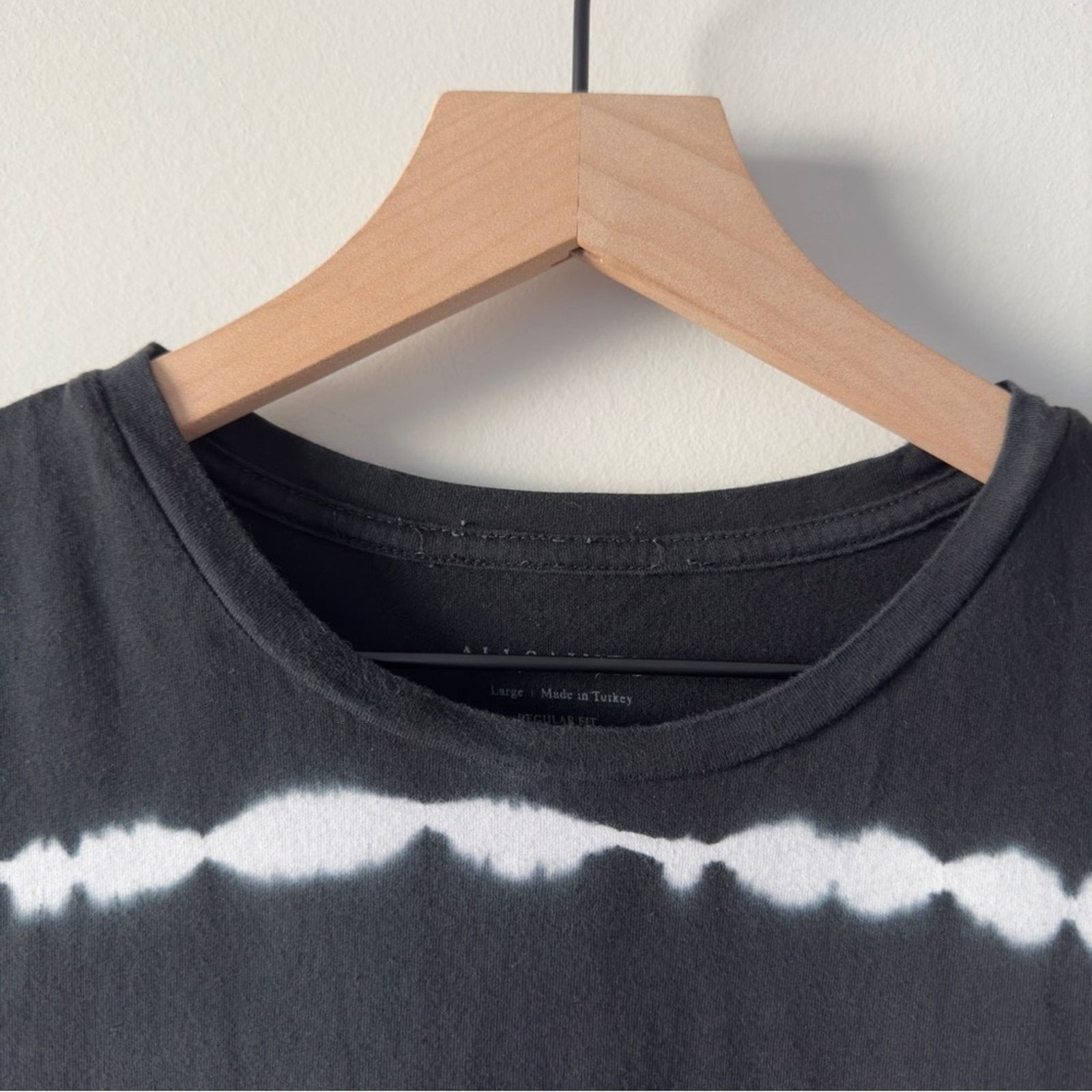 Allsaints All Saints 100% Cotton Black and White Short Sleeve Tee Dye Size US L / EU 52-54 / 3 - 4 Thumbnail