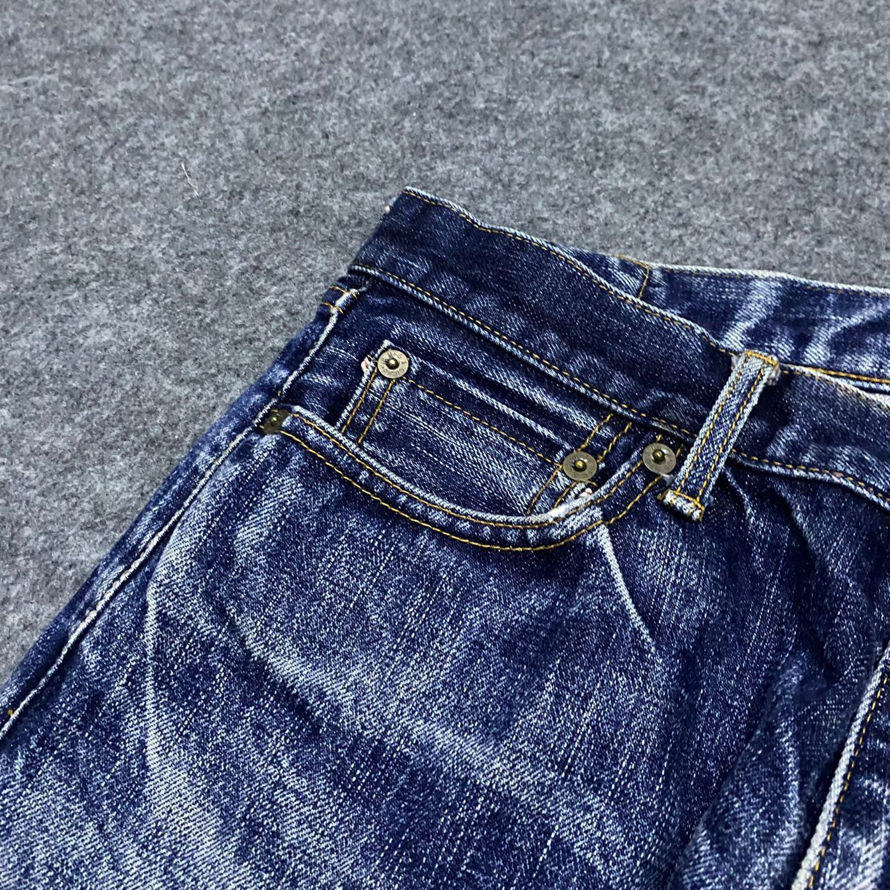 Japan Blue Vintage Blue Japan Selvegde Redline Distressed Denim Size US 31 - 12 Thumbnail