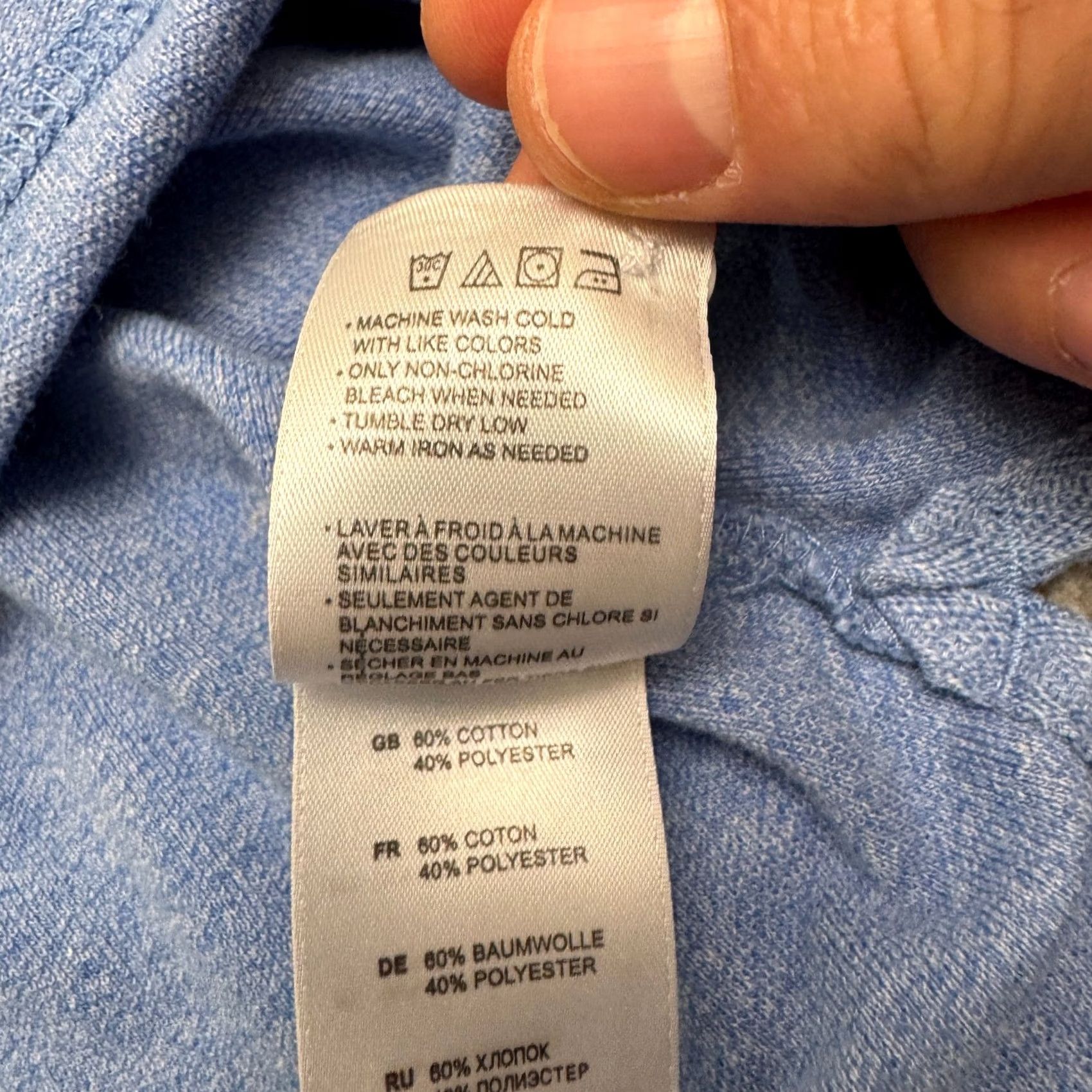 Vintage Harbor Bay Polo Shirt Mens 3XL Heather Marled Blue Short Sleeve Pocket Top Shirt Polo Size US XXL / EU 58 / 5 - 6 Thumbnail