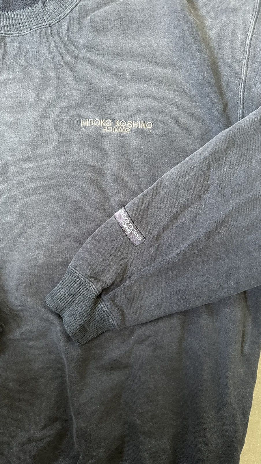 Hiroko Koshino Homme VINTAGE HIROKO KOSHINO HOMME WELL FADED SWEATSHIRT Size US XL / EU 56 / 4 - 3 Thumbnail