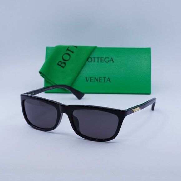 Bottega Veneta 🕶️ New Bottega Veneta BV1328SA 001 Sunglasses - Shiny Black Size ONE SIZE - 1 Thumbnail