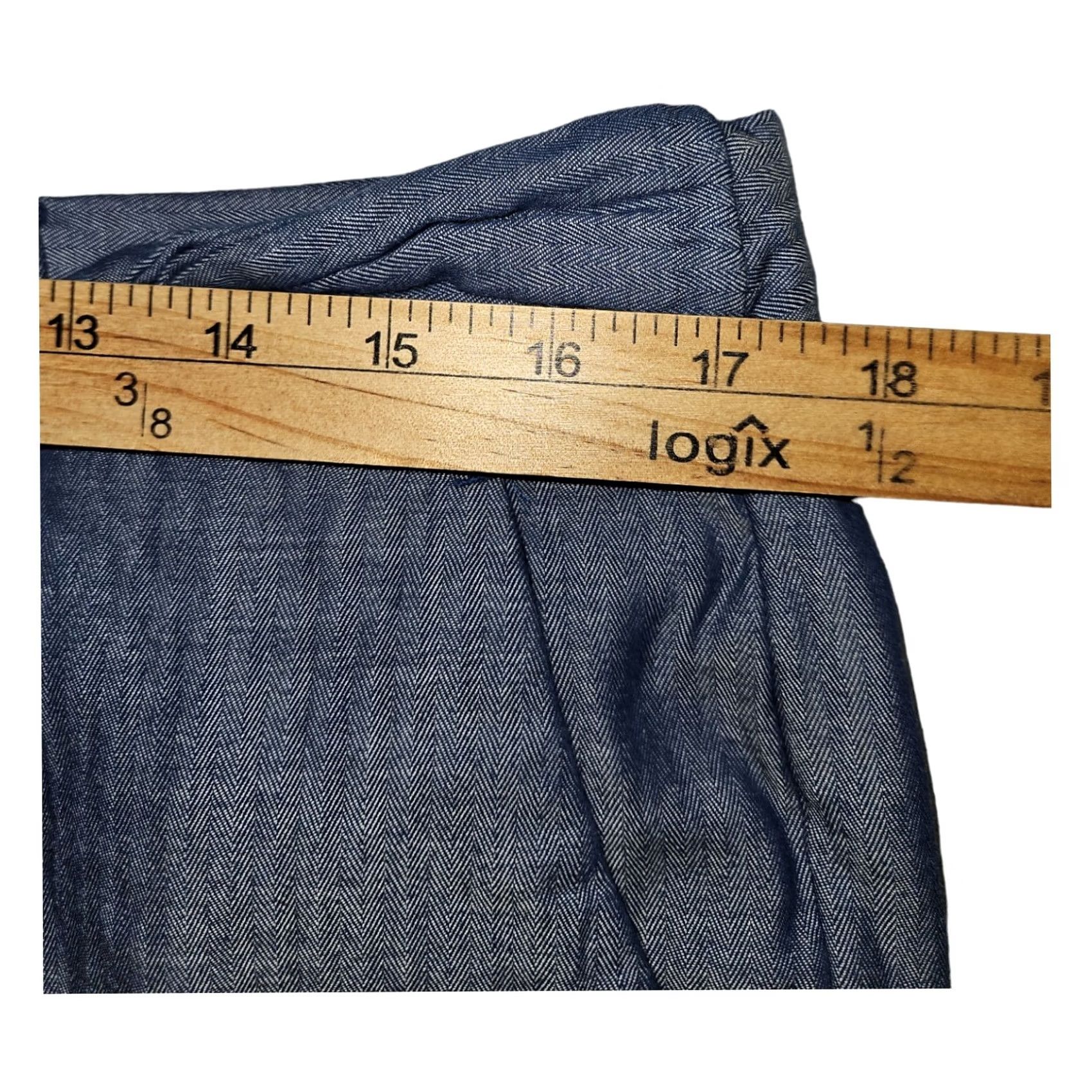 Banana Republic Banana Republic Avery Pants Women's 12 Blue Mid-Rise Self Tie Casual Work Wear Pants Size 34" / US 12 / IT 48 - 4 Thumbnail
