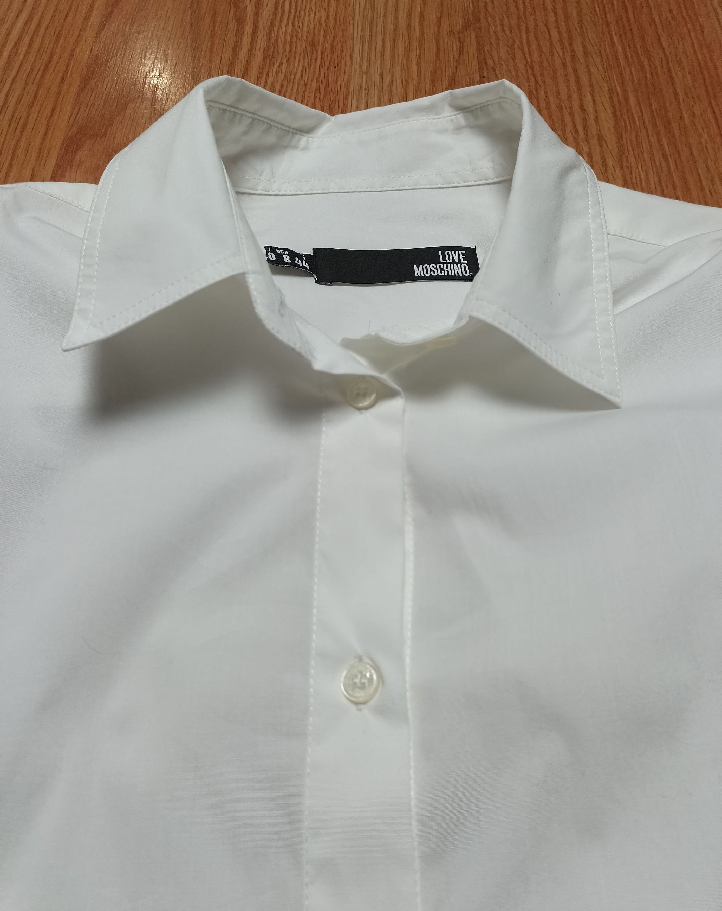 Love Moschino Love Moschino Cotton White Logo Print Blouse Shirt US8 EU40 Size M / US 6-8 / IT 42-44 - 10 Thumbnail