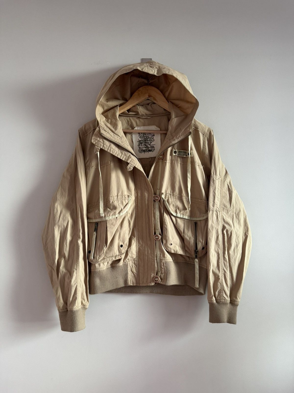 Diesel Vintage bondage distressed faded cargo diesel jacket Size L / US 10 / IT 46 - 1 Thumbnail