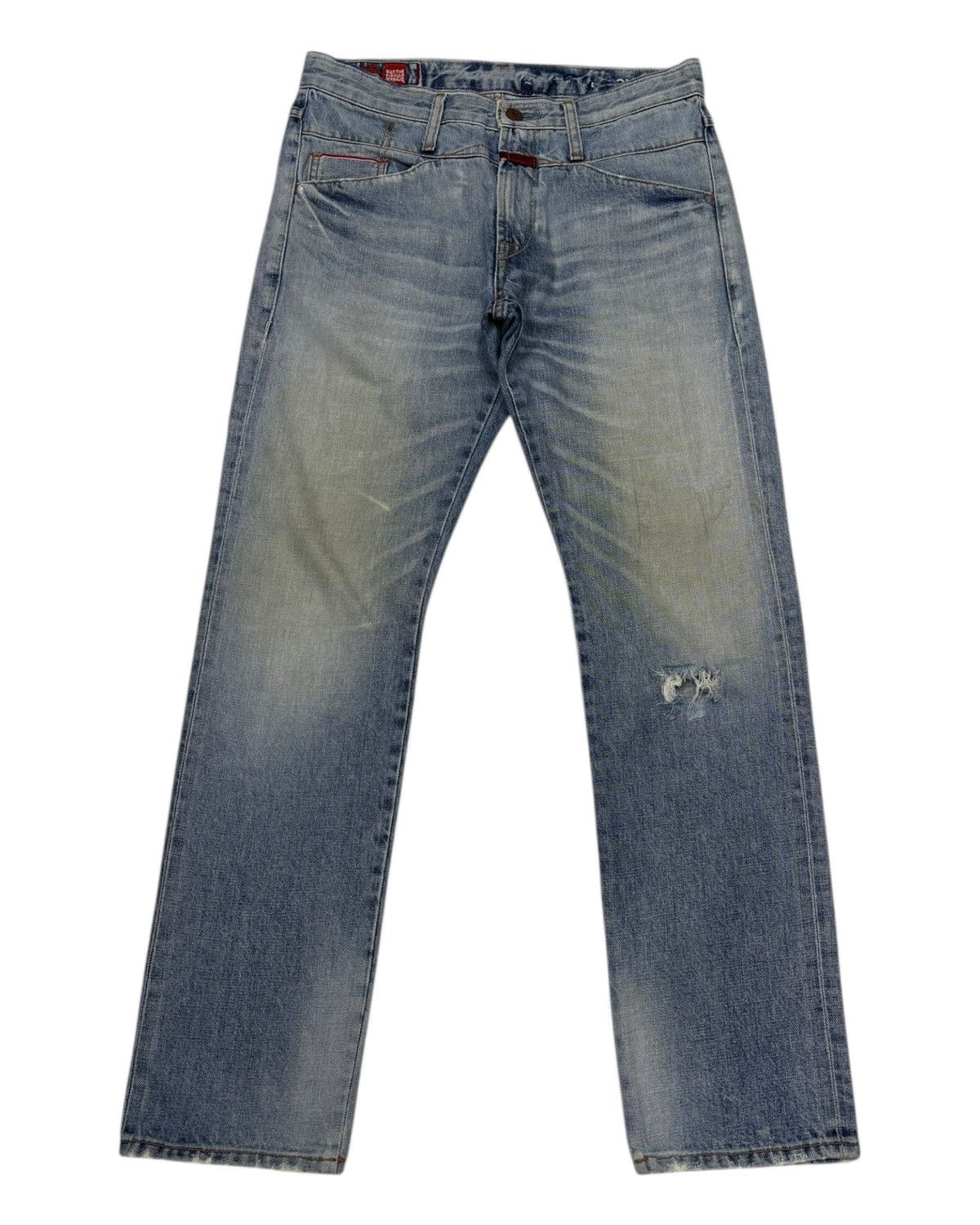 Marithe + Francois Girbaud × Undercover MARITHE FRANCOIS GIRBAUD HALF SELVEDGE LE JEAN DE DISTRESSED Size US 30 / EU 46 - 1 Thumbnail