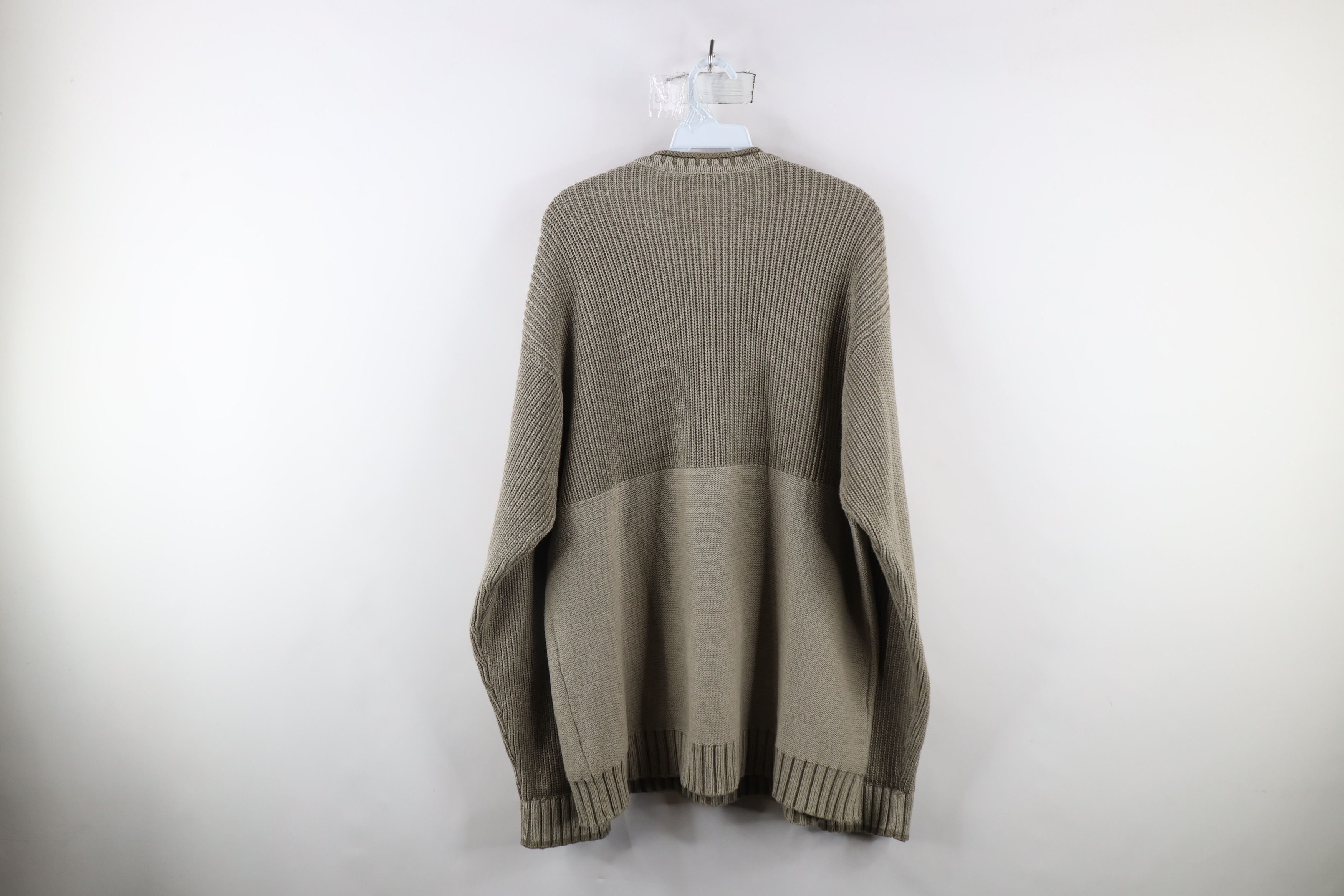 Columbia × Vintage Vintage 90s Columbia Ribbed Marled Knit Sweater Gray Cotton Size US L / EU 52-54 / 3 - 8 Thumbnail