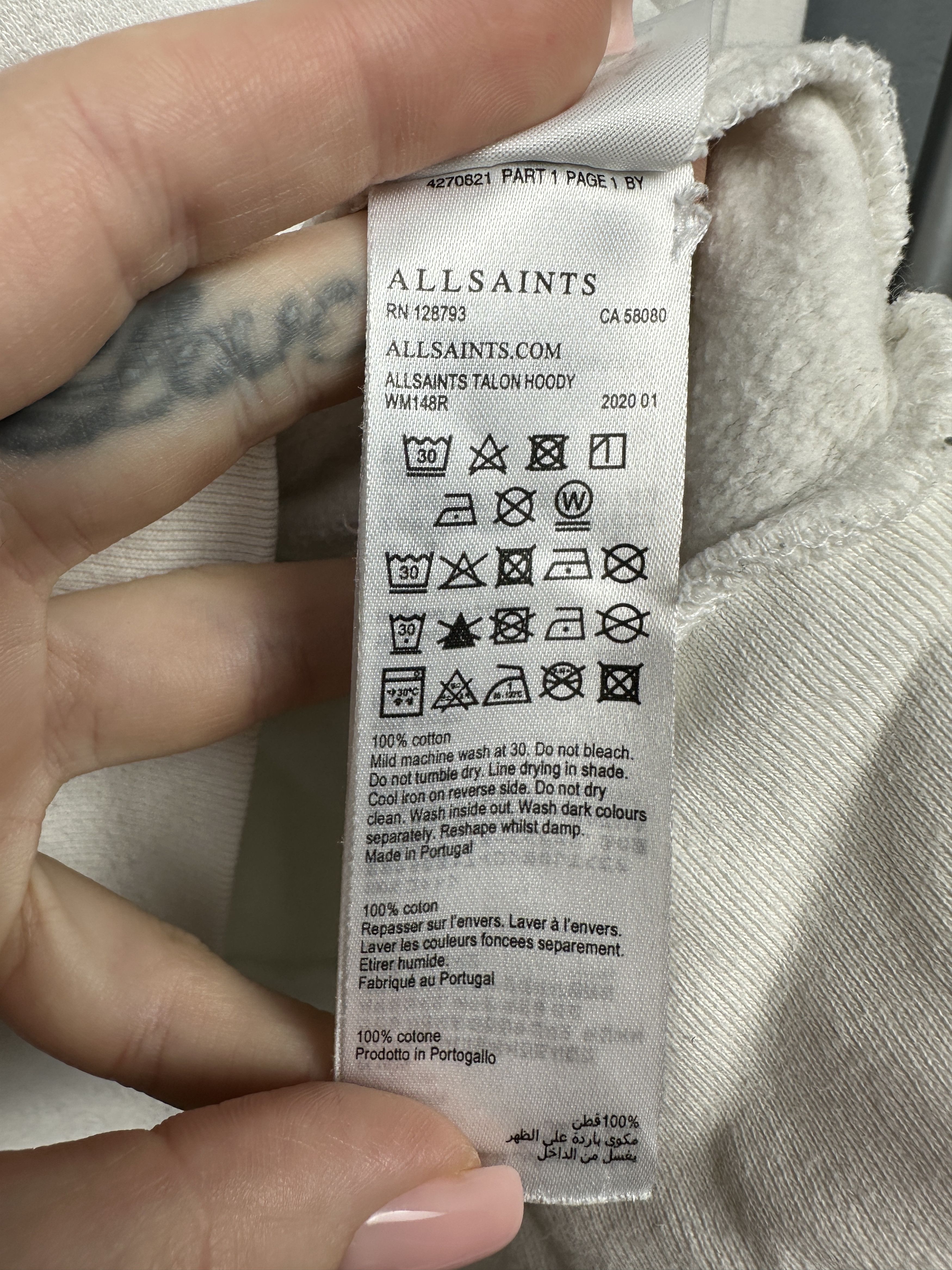 Allsaints Allsaints Womens Talon Oversized Hoodie Size M / US 6-8 / IT 42-44 - 7 Thumbnail