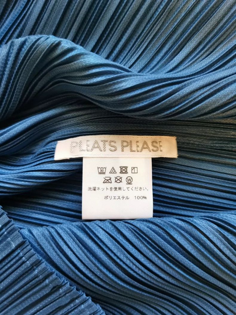Issey Miyake issey miyake size:3 Peacock blue short sleeves 2505-Nextar Size XXS / US 00 / IT 34 - 2 Thumbnail