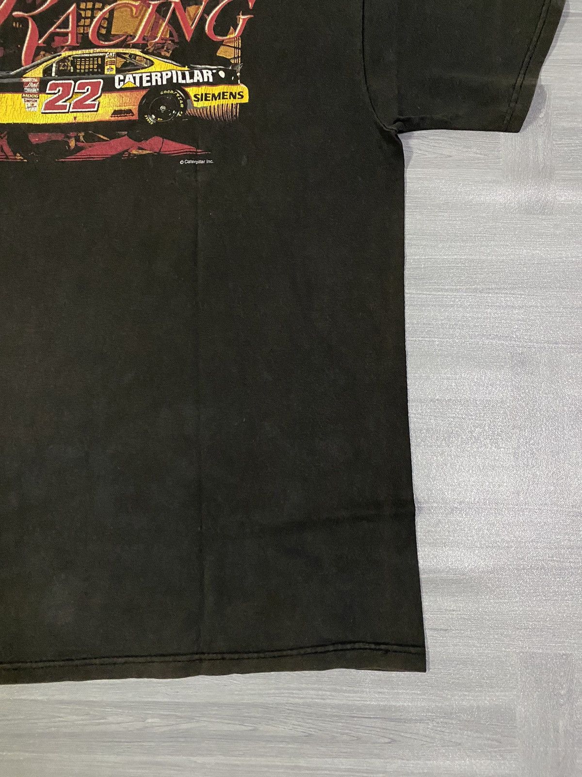 NASCAR Vintage 90s Caterpillar Racing Nascar T Shirt Size US XL / EU 56 / 4 - 22 Thumbnail