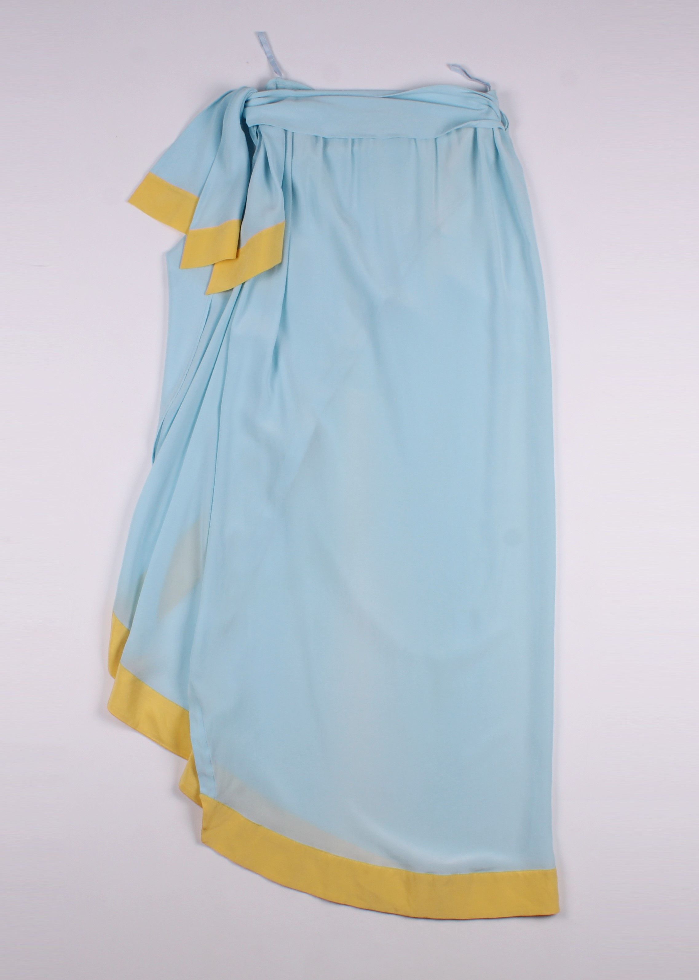 Thierry Mugler Vintage Rare SS00 Runway Thierry Mugler Wrap Silk Skirt Size 26" / US 2 / IT 38 - 7 Thumbnail
