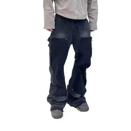 VIBE Vintage studded fringe lumberjack bootcut jeans Size US 32 / EU 48 - 7 Thumbnail
