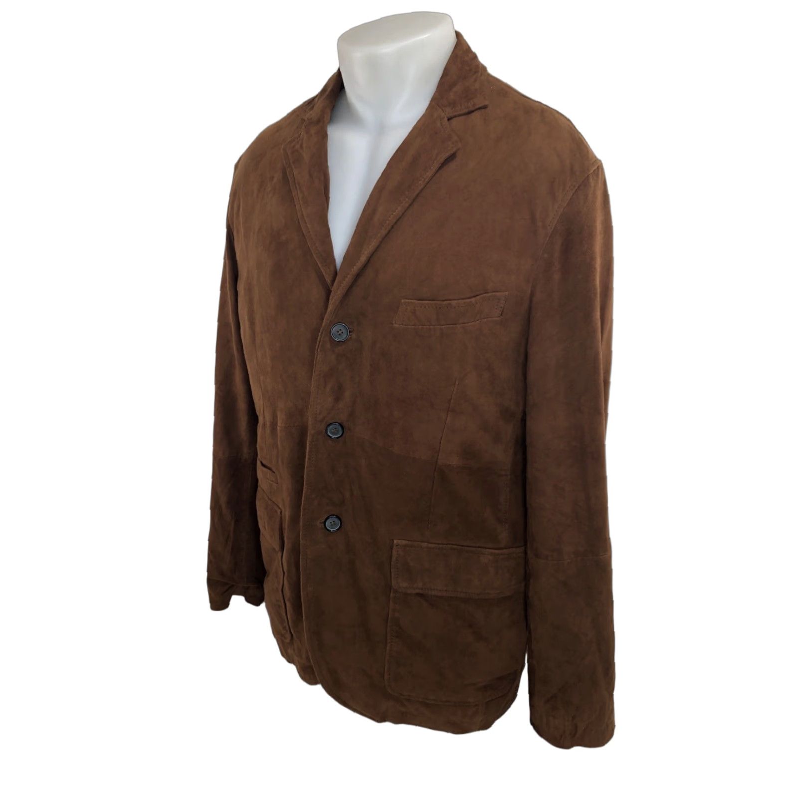 Peter Millar PETER MILLAR Blazer Suede Leather Mens Md. Lined Jacket Brown M Size 40R - 1 Thumbnail