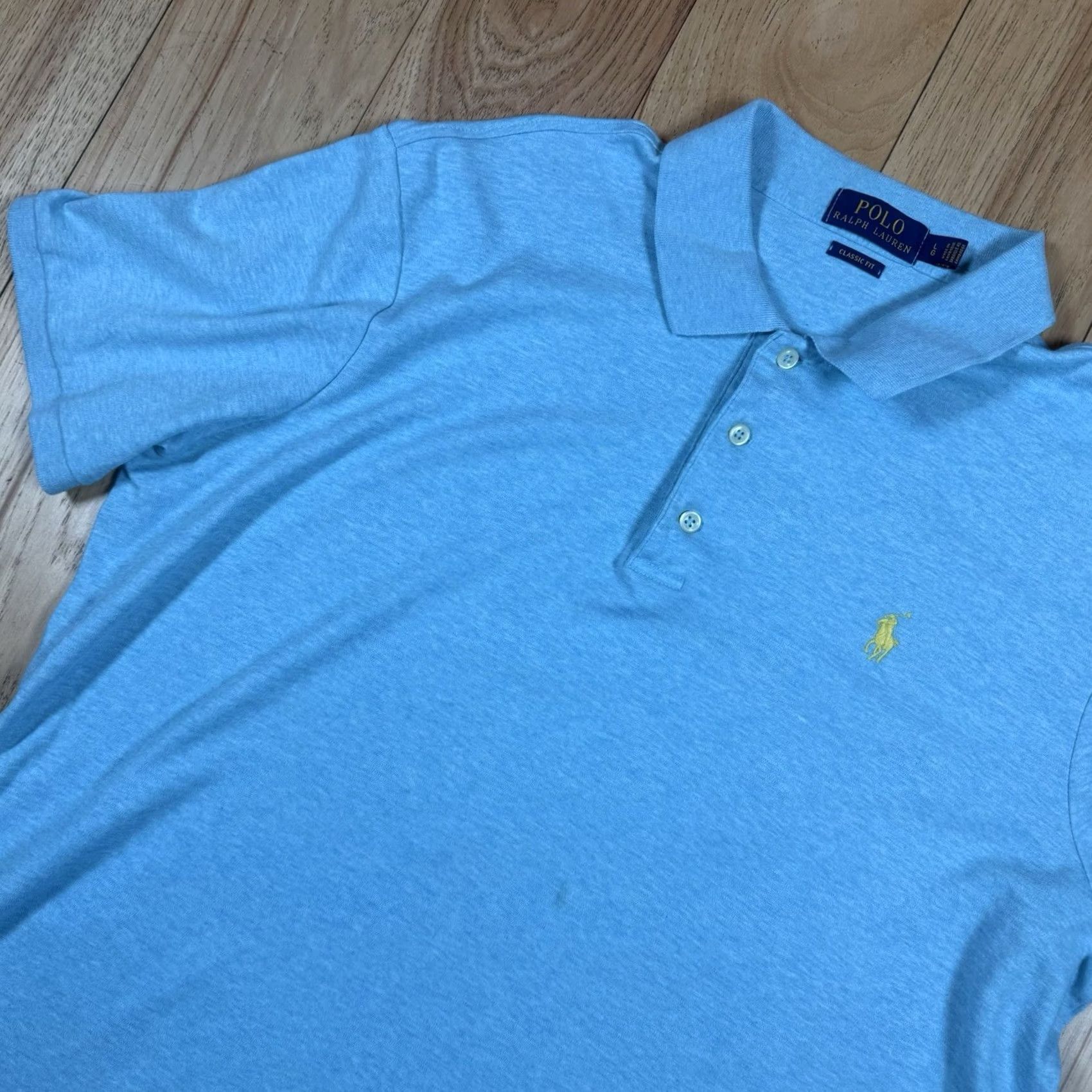 Polo Ralph Lauren Polo Ralph Lauren Shirt Mens Large Classic Fit Short Sleeve Blue Pony Multicolor Golf Preppy Size US L / EU 52-54 / 3 - 3 Thumbnail