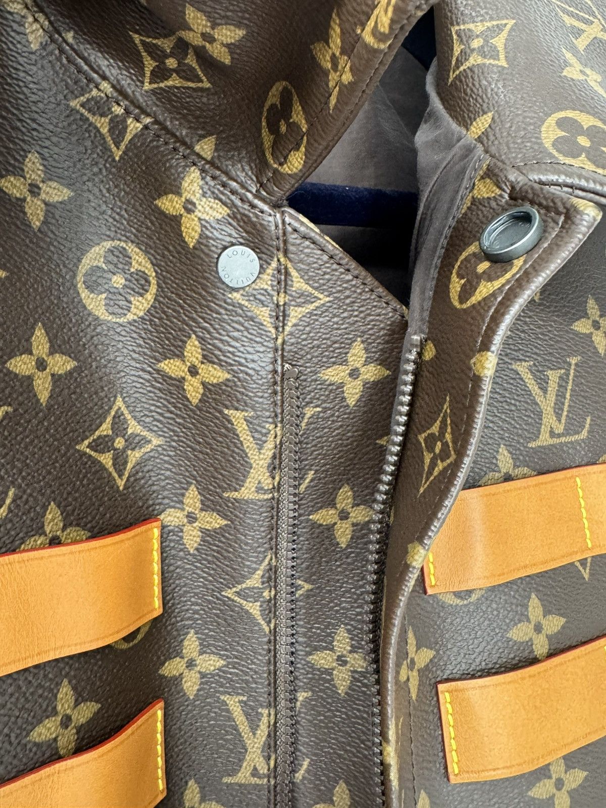 Louis Vuitton Louis Vuitton x Nigo Varsity Monogram Leather Jacket Size US L / EU 52-54 / 3 - 14 Thumbnail