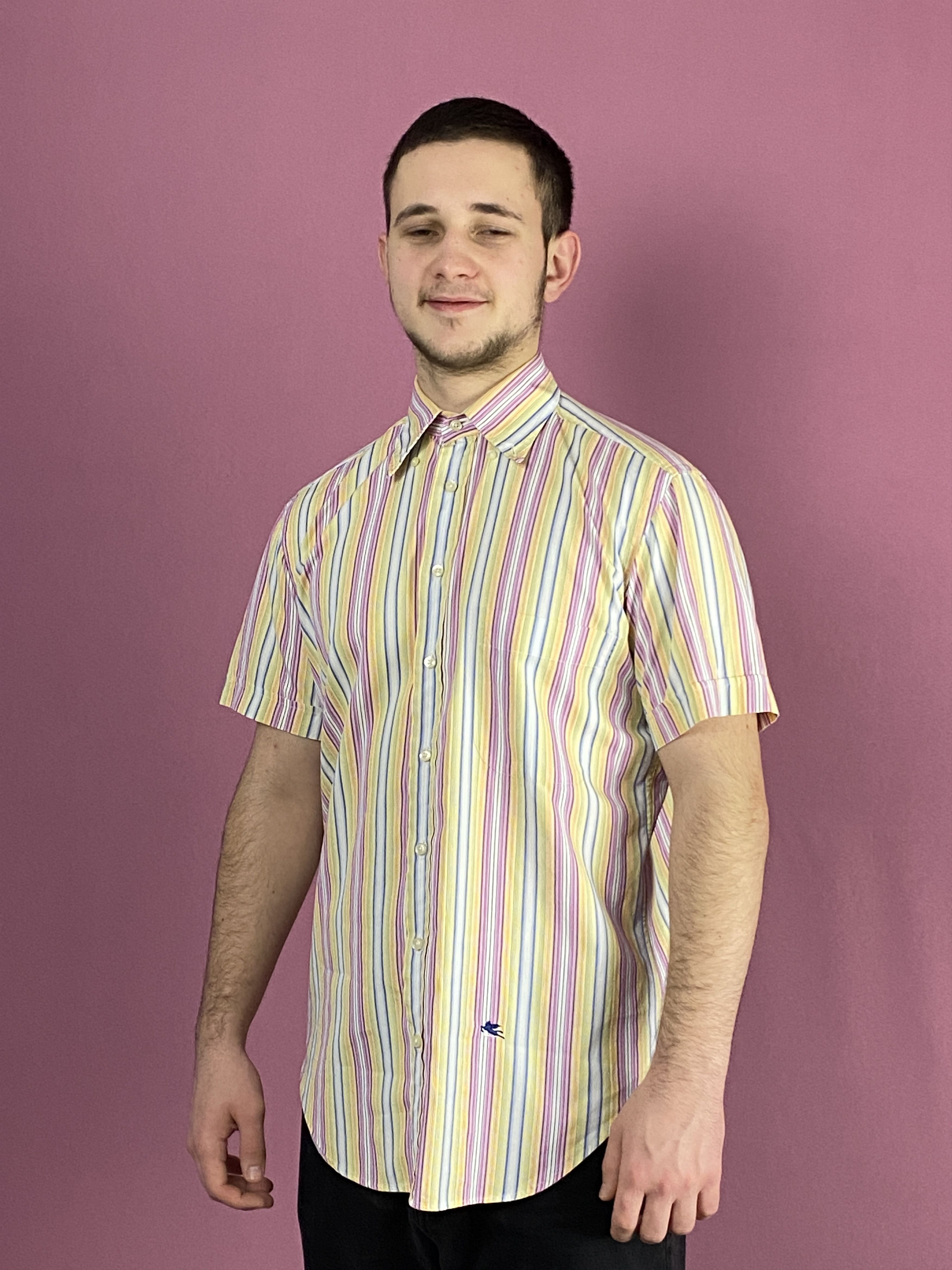 Etro Etro Vintage Men's Spriped Short Sleeve Shirt - M Size US M / EU 48-50 / 2 - 2 Thumbnail