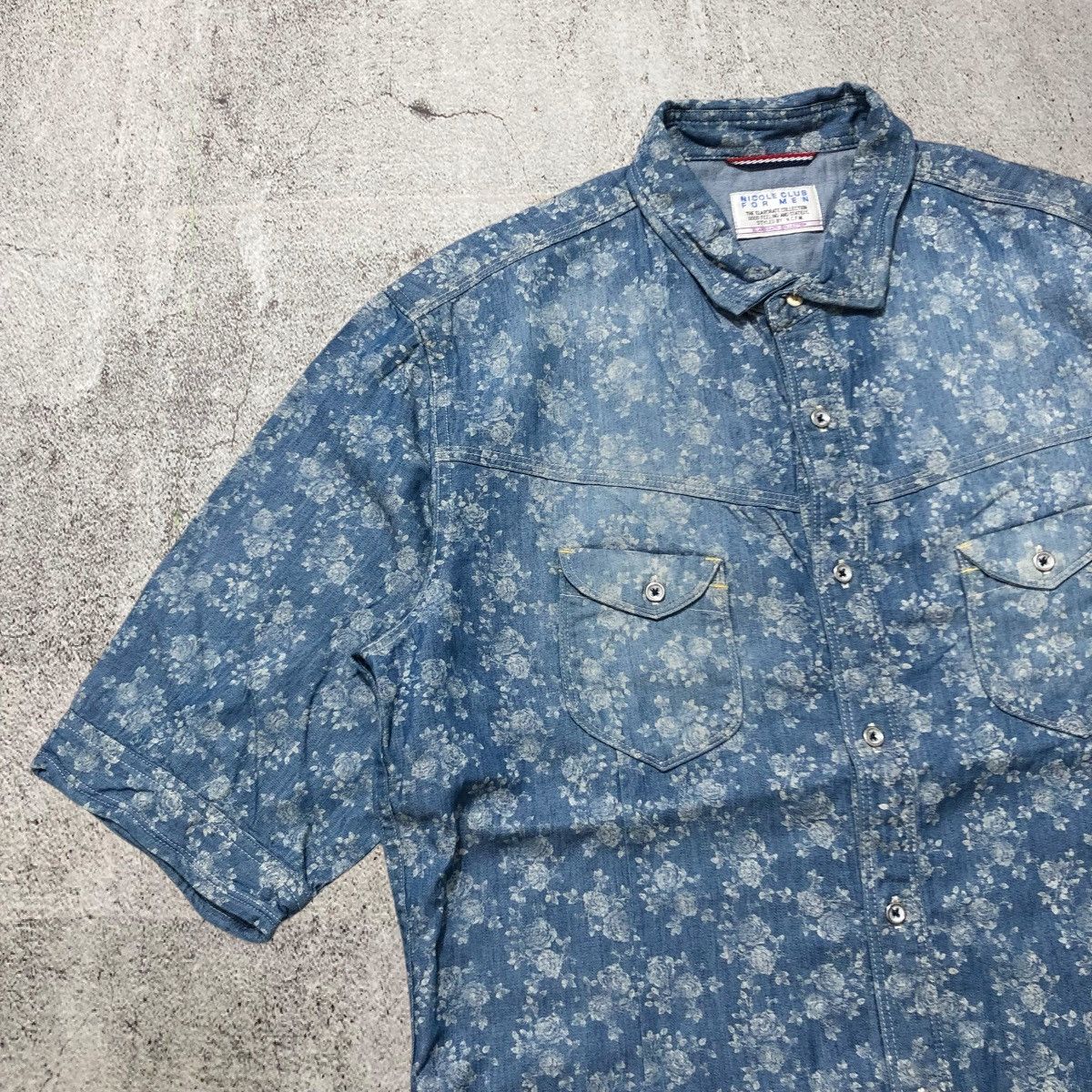 Nicole Club 2000s Nicole Club For Men Floral Motif Button Up Shirt Size US L / EU 52-54 / 3 - 3 Thumbnail