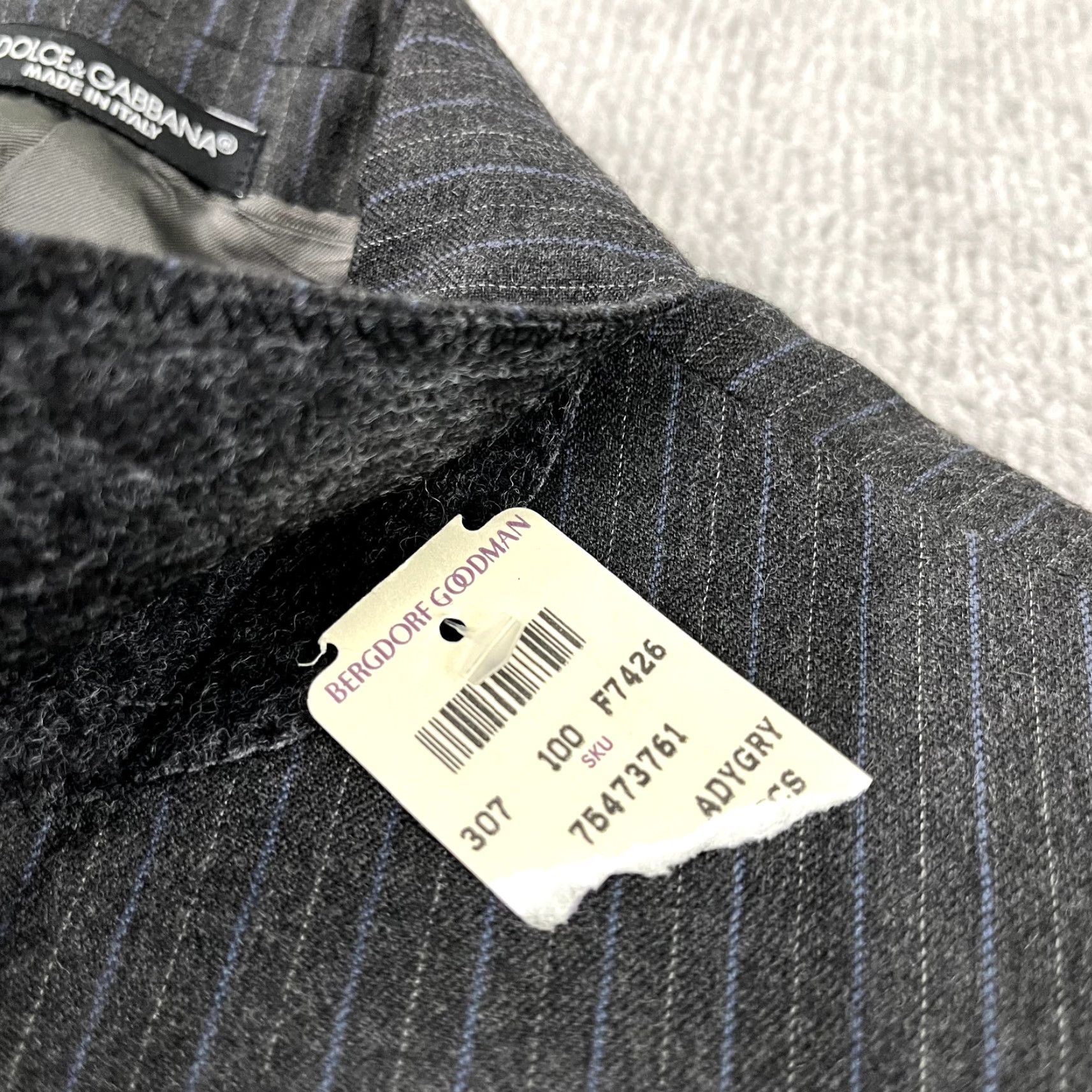 Dolce & Gabbana Dolce & Gabbana Blazer Mens US 38 Gray Striped Wool Tuxedo Jacket NEW Italy Size 38R - 3 Thumbnail