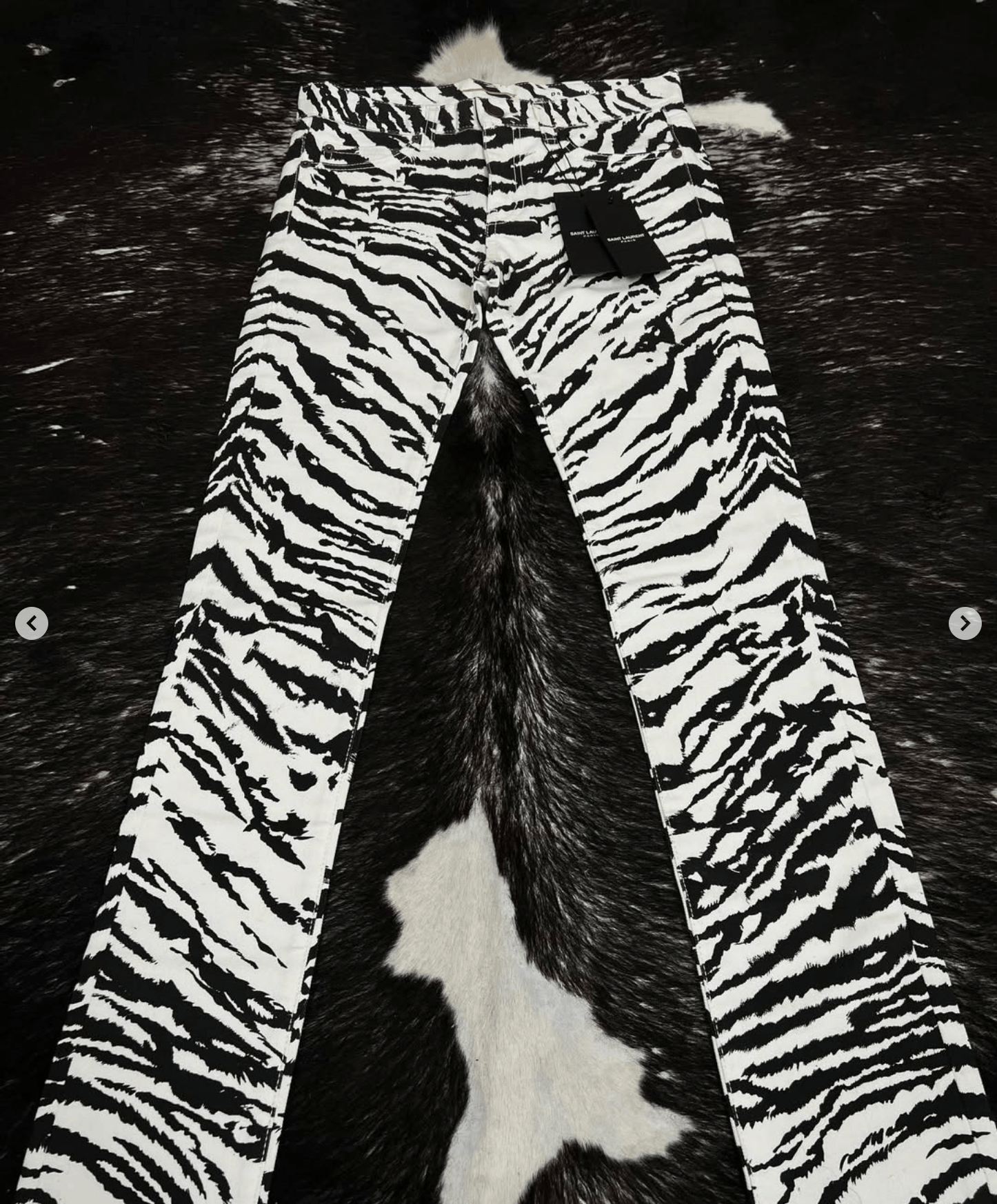 Saint Laurent Paris SS14 D01 Zebra Print Jeans Size US 26 / EU 42 - 2 Thumbnail