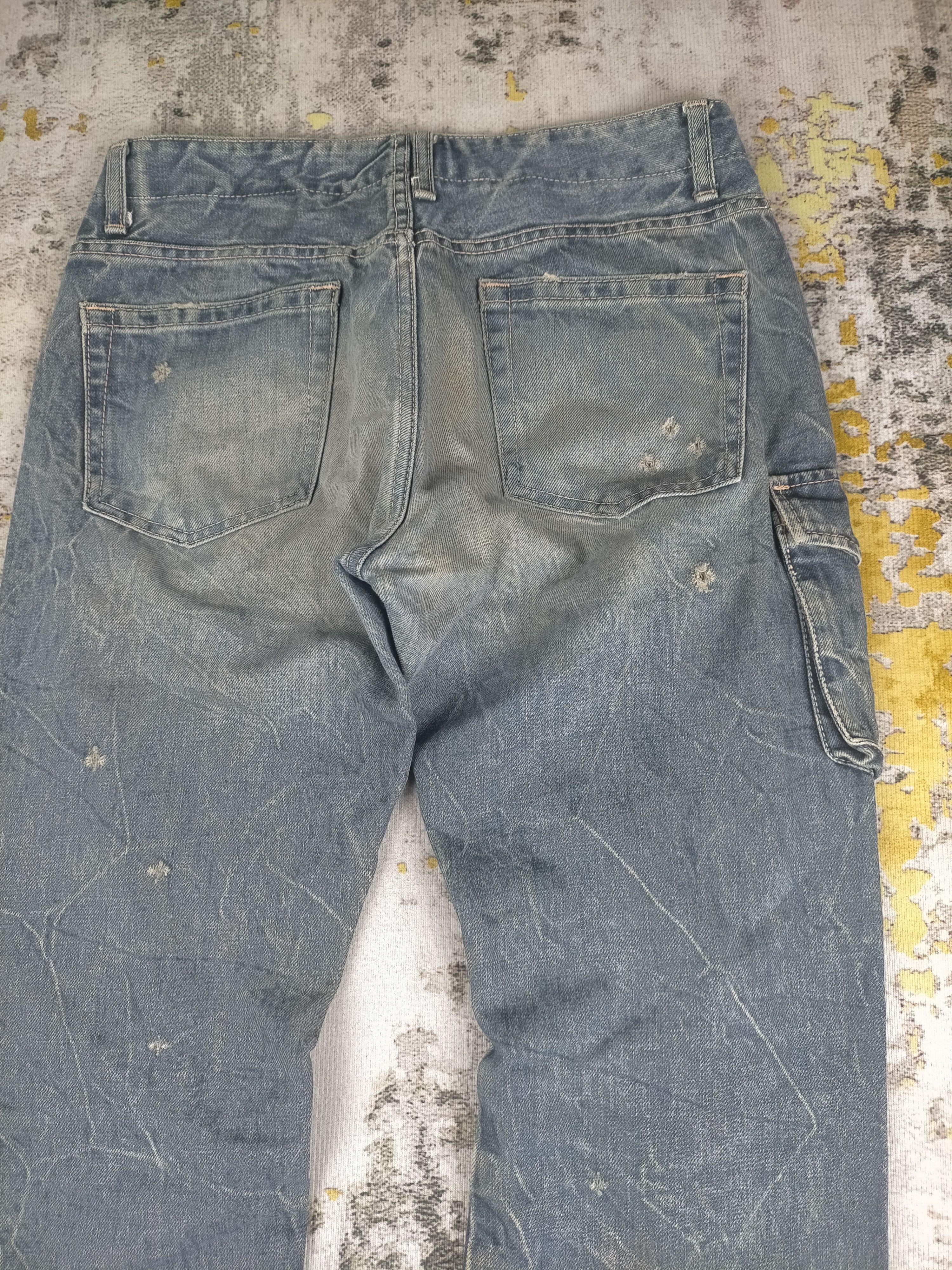 Blue Blue Japan 🔥 Vintage Blue Blue Japan Sick Distressed Jeans Size US 29 - 7 Thumbnail
