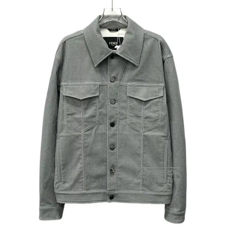 Fendi Fendi Gray Cotton Men's Jacket . Size US S / EU 44-46 / 1 - 1 Thumbnail