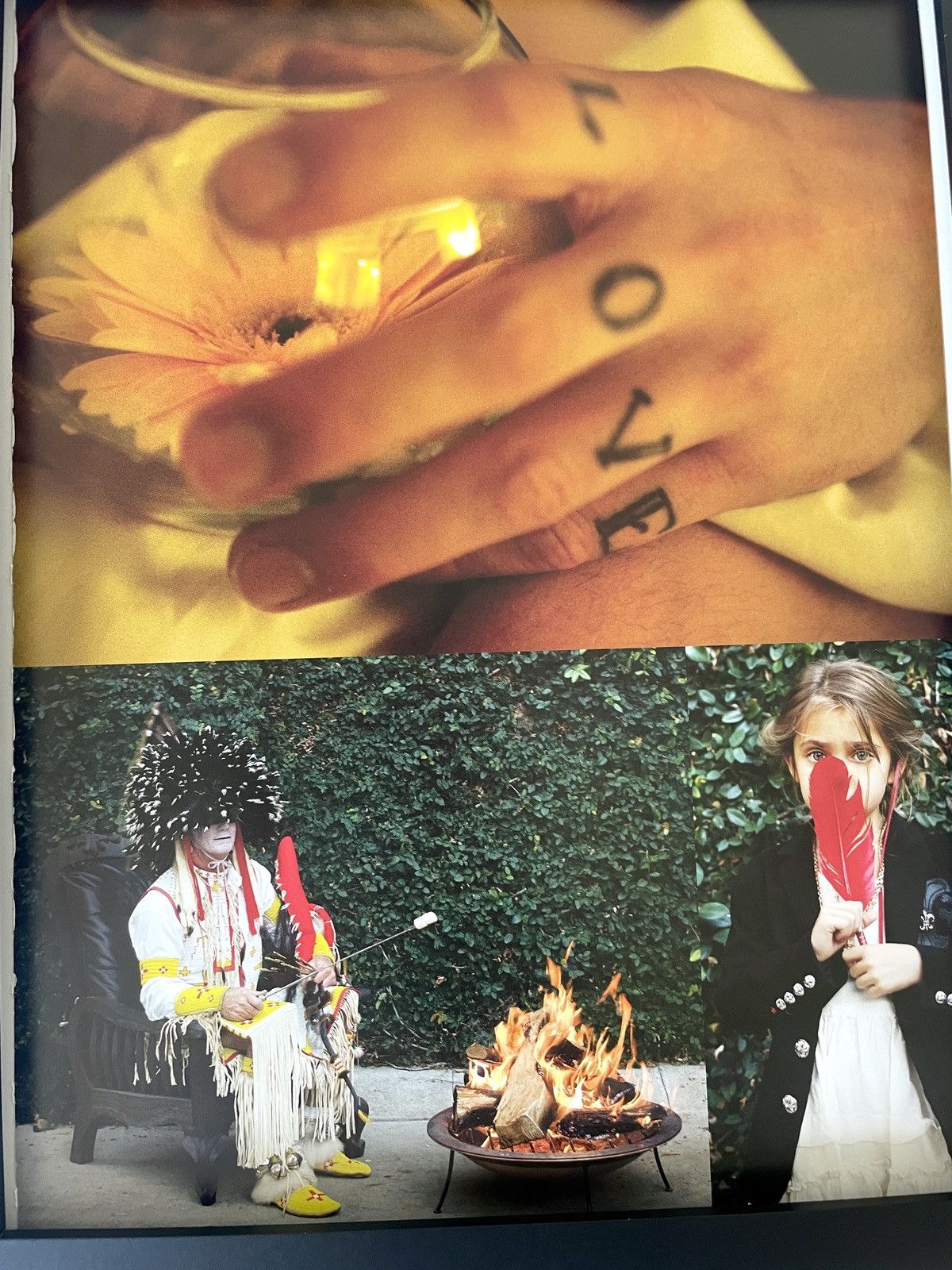 Chrome Hearts × Vintage Chrome Hearts love tattoo collage Poster framed 9x11 Size ONE SIZE - 2 Thumbnail