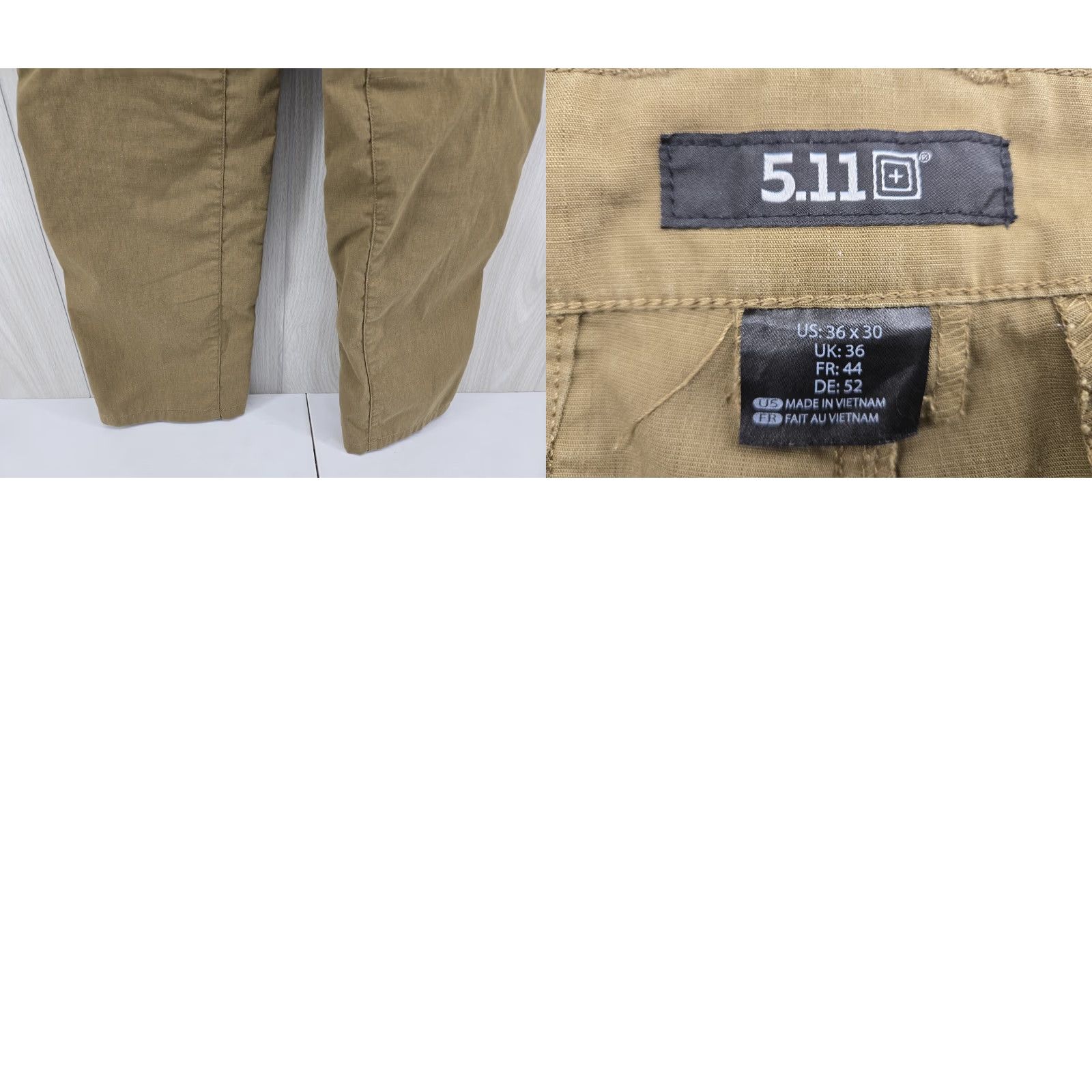 Vintage 5.11 Tactical Series Men Pants 36x30 Cargo Utility Ripstop Double Knee Brown Size US 36 / EU 52 - 9 Thumbnail