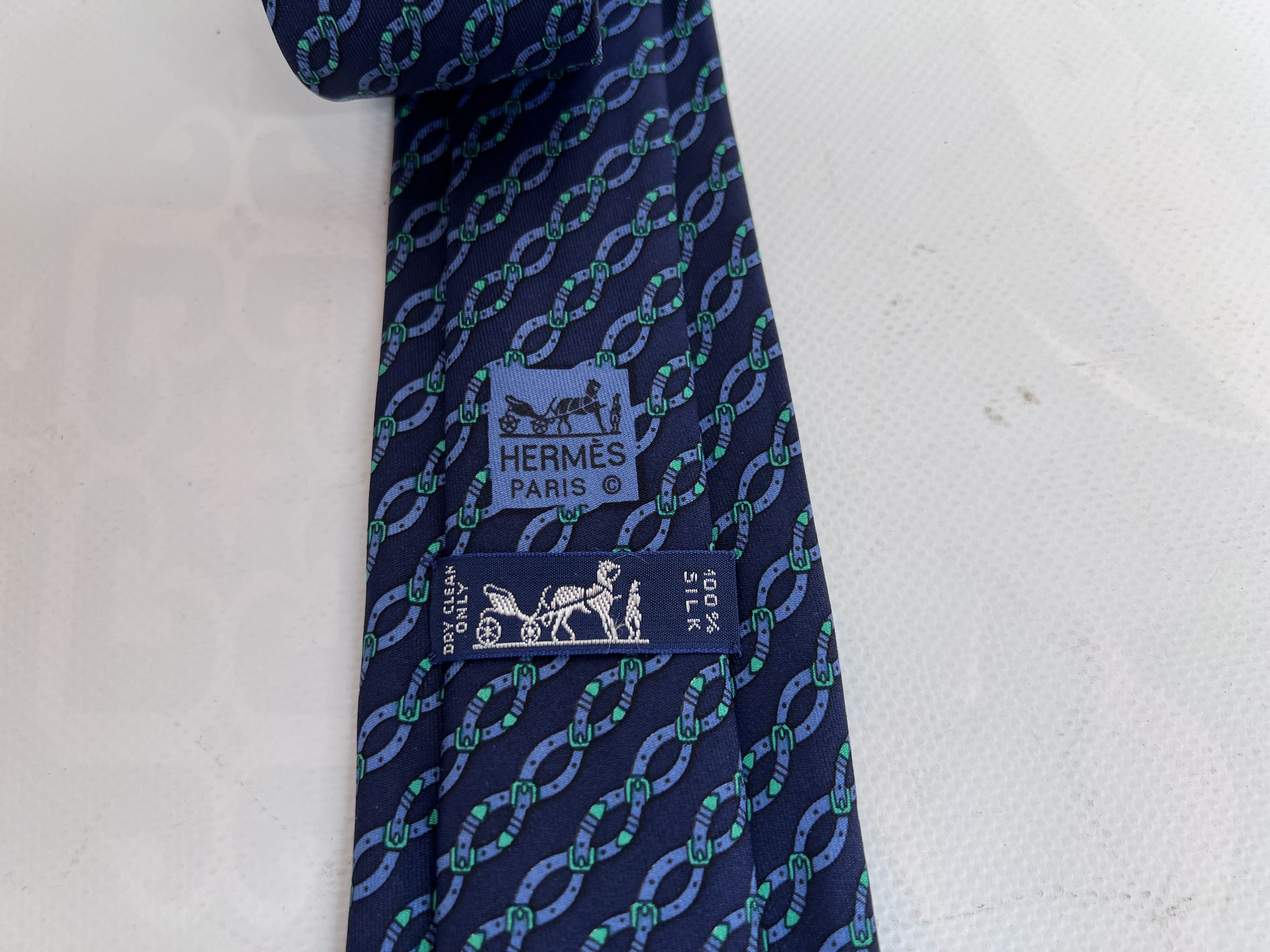 Hermes HERMES PARIS 7021 TA 100% SILK GEOMETRICAL NECK TIE Size ONE SIZE - 5 Thumbnail
