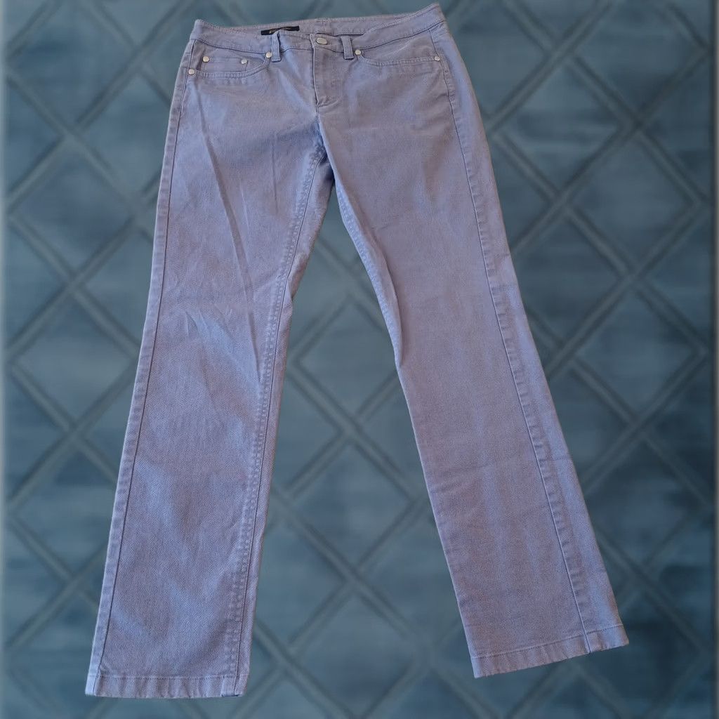 Brooks Brothers Brooks Brothers Jeans Womens Size 6 Purple Natalie Fit 30x29 Mid Rise Straight Denim Pants Women Size 28" / US 6 / IT 42 - 1 Thumbnail